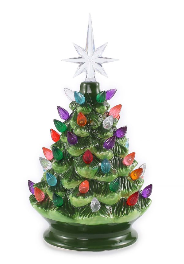 Tabletop Ceramic 10" Christmas Tree