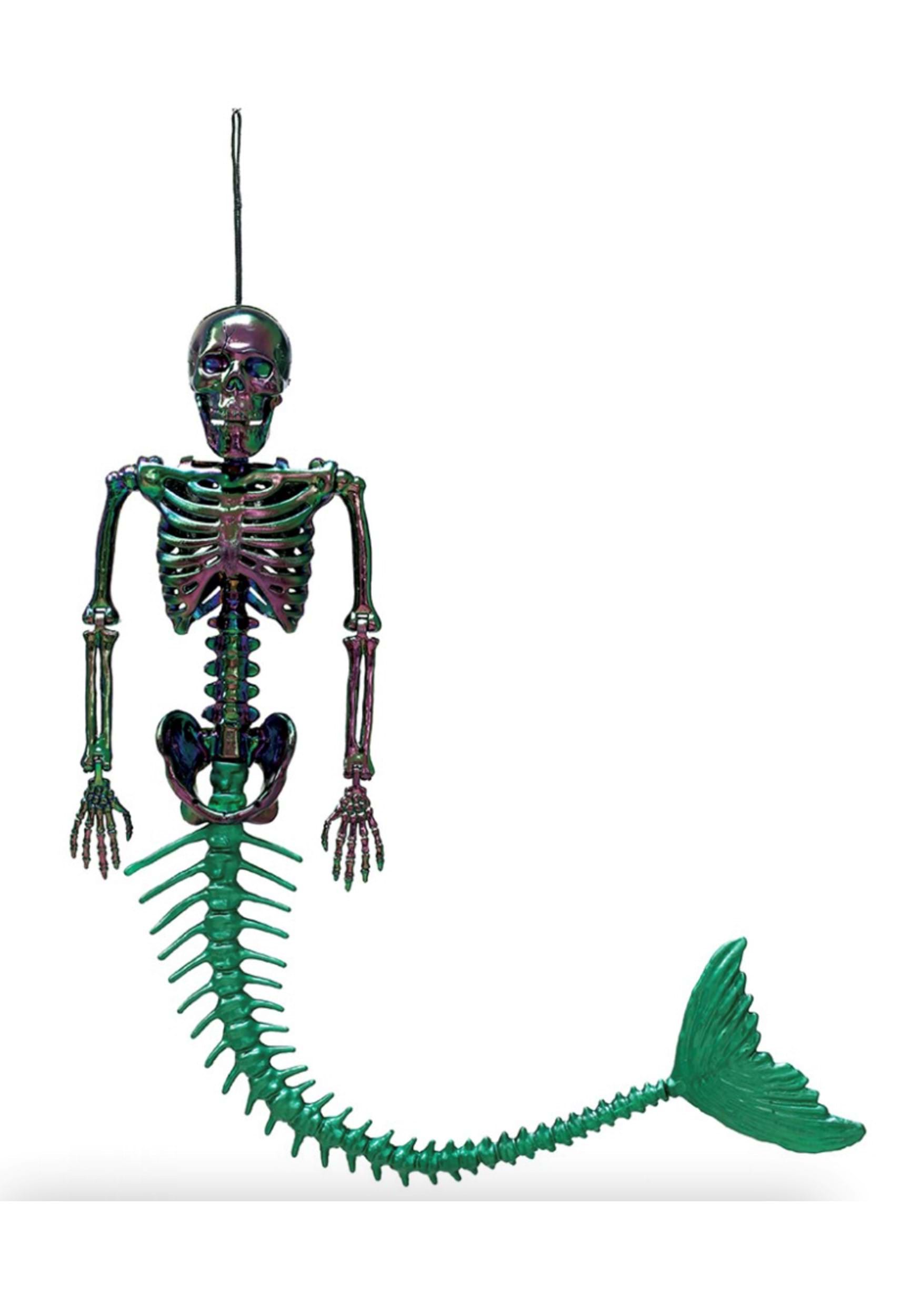 21" Oil Slick Skeleton Mermaid Prop