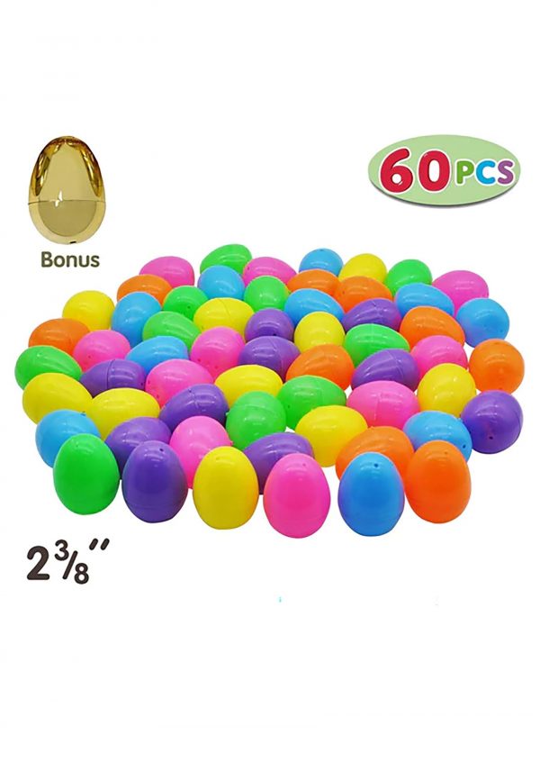 60 pcs 2.4" Traditional Colorful Eggs