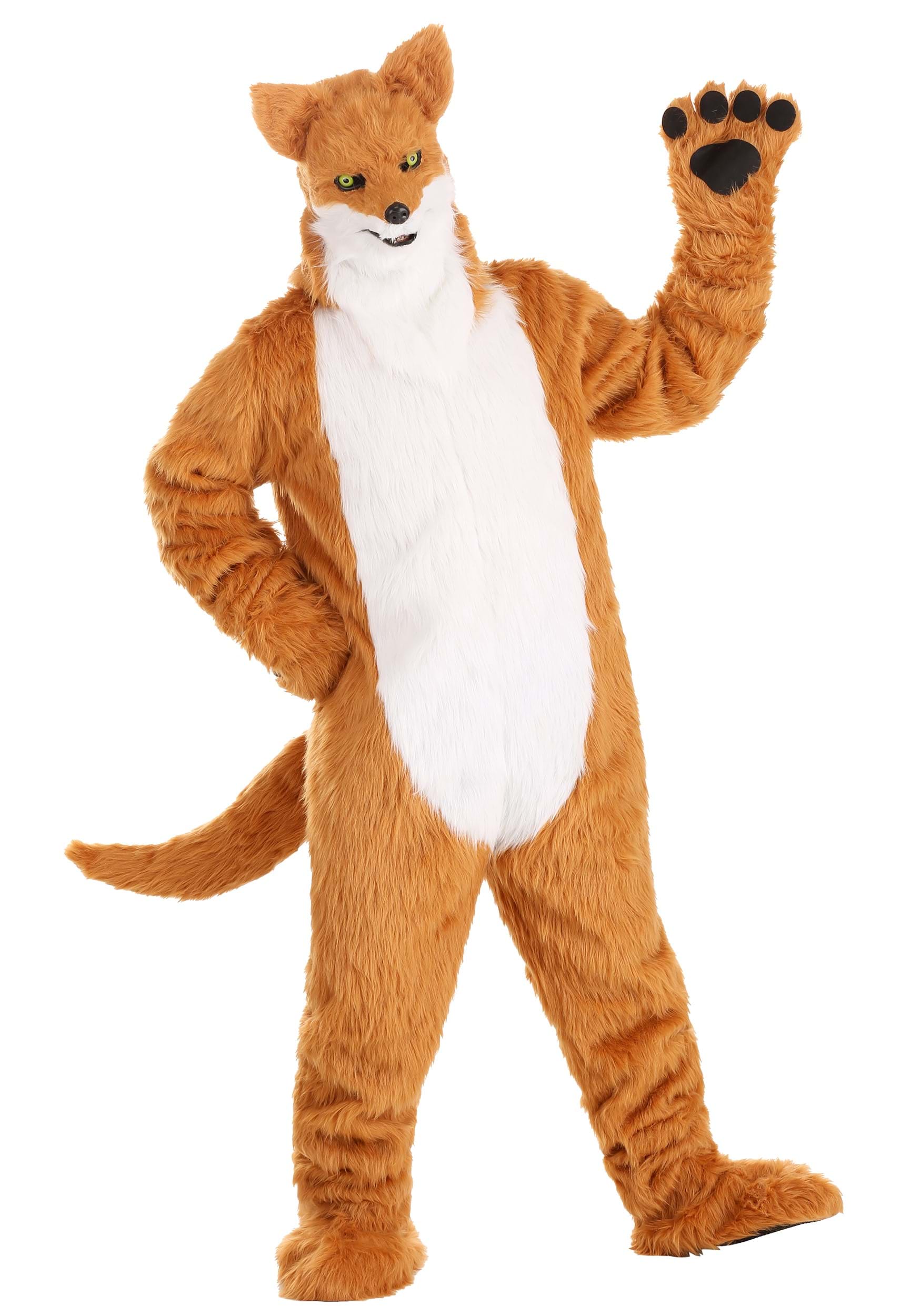 Adult's Fox Costume With Mouth Mover Mask