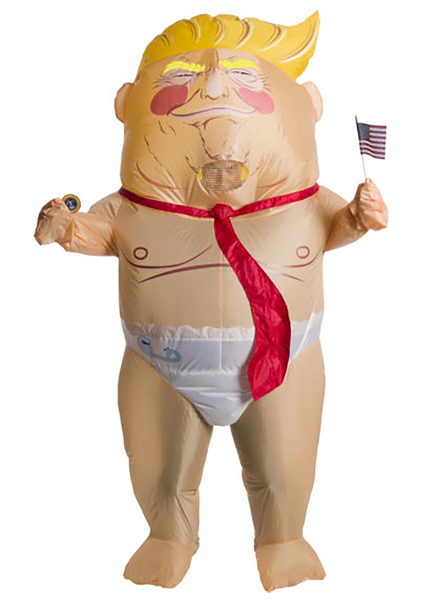 Adult Overinflated Ego Politician Costume with Sound