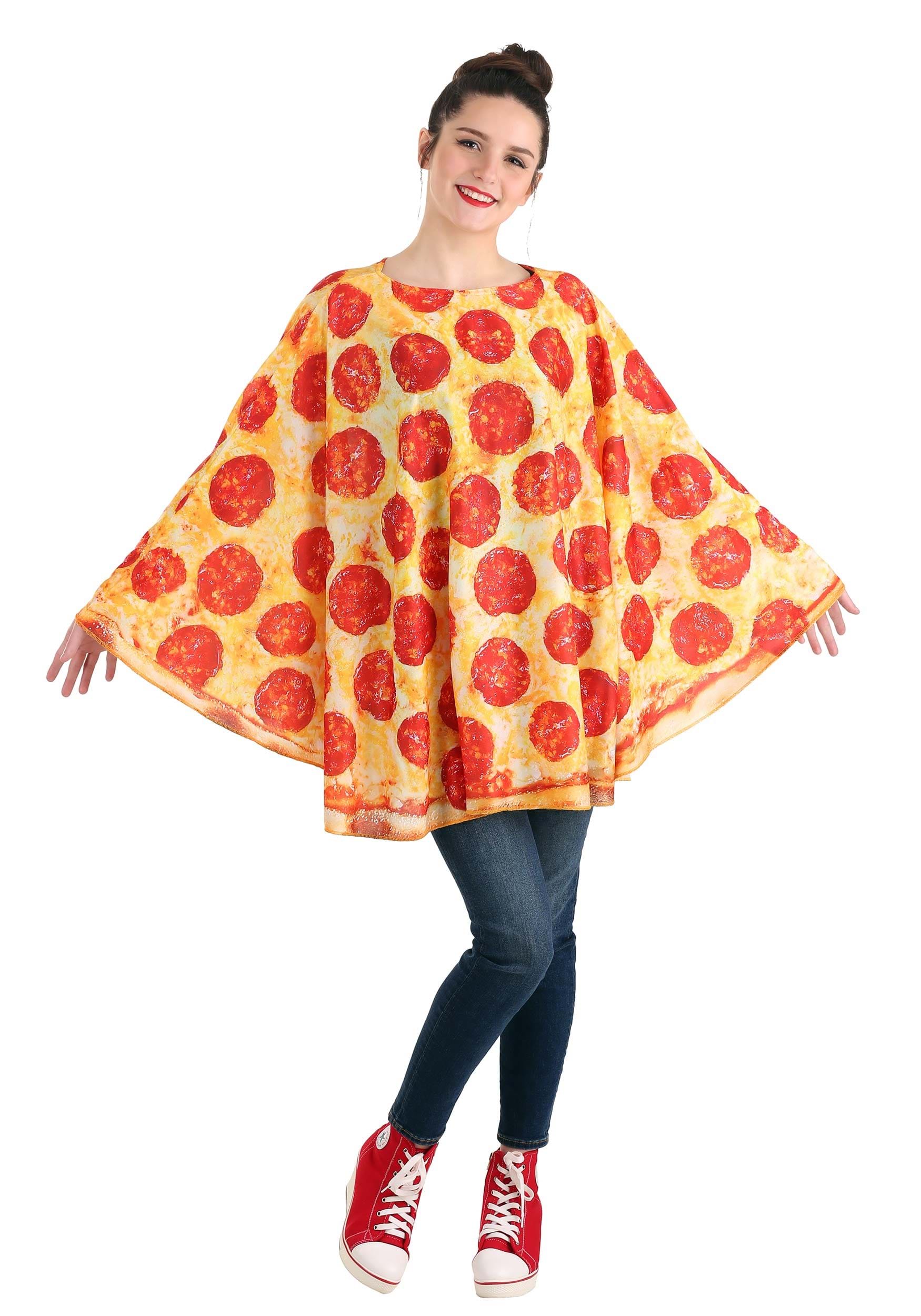 Adult Pizza Poncho Costume