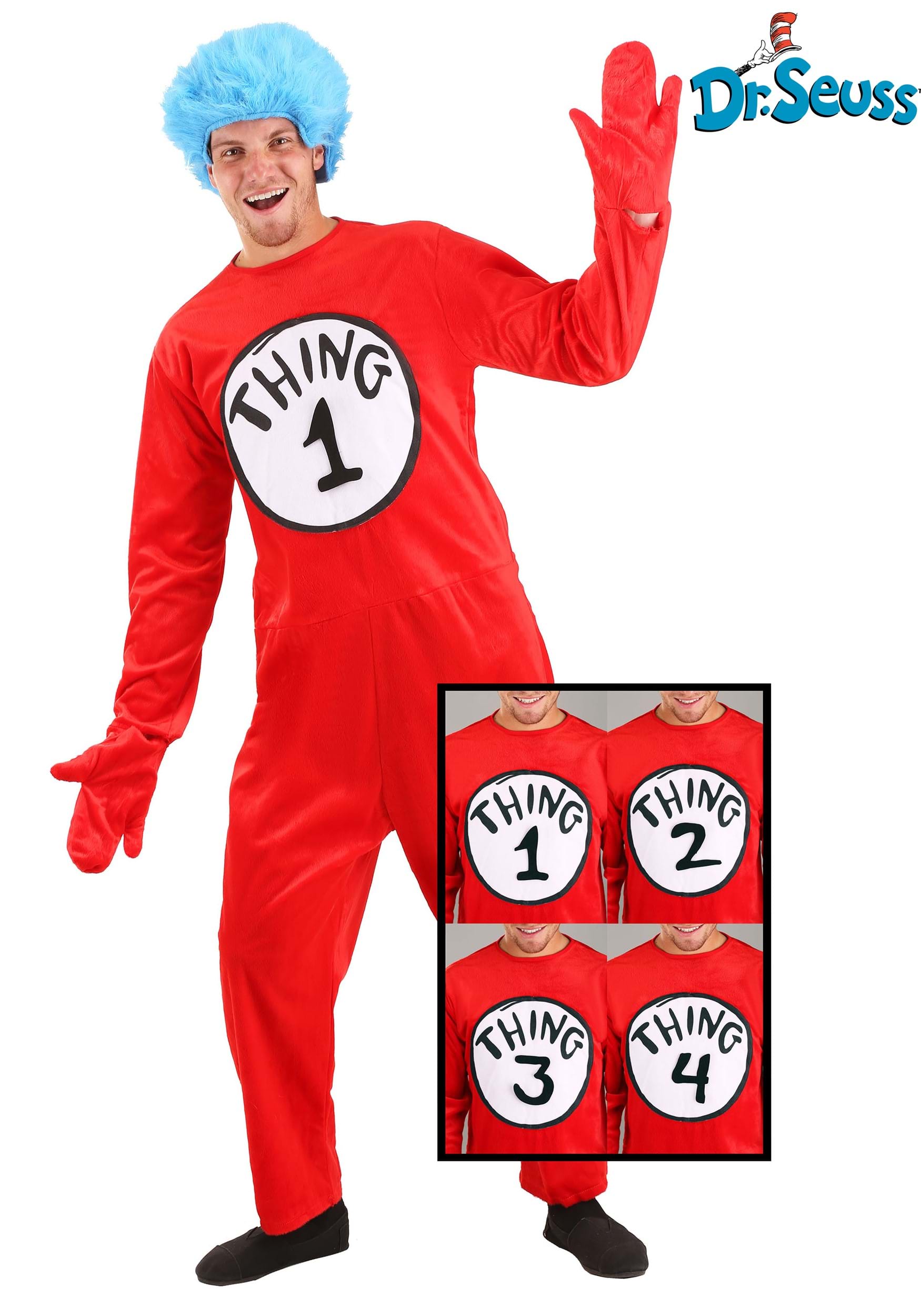 Adult Deluxe Thing 1 and 2 Costume