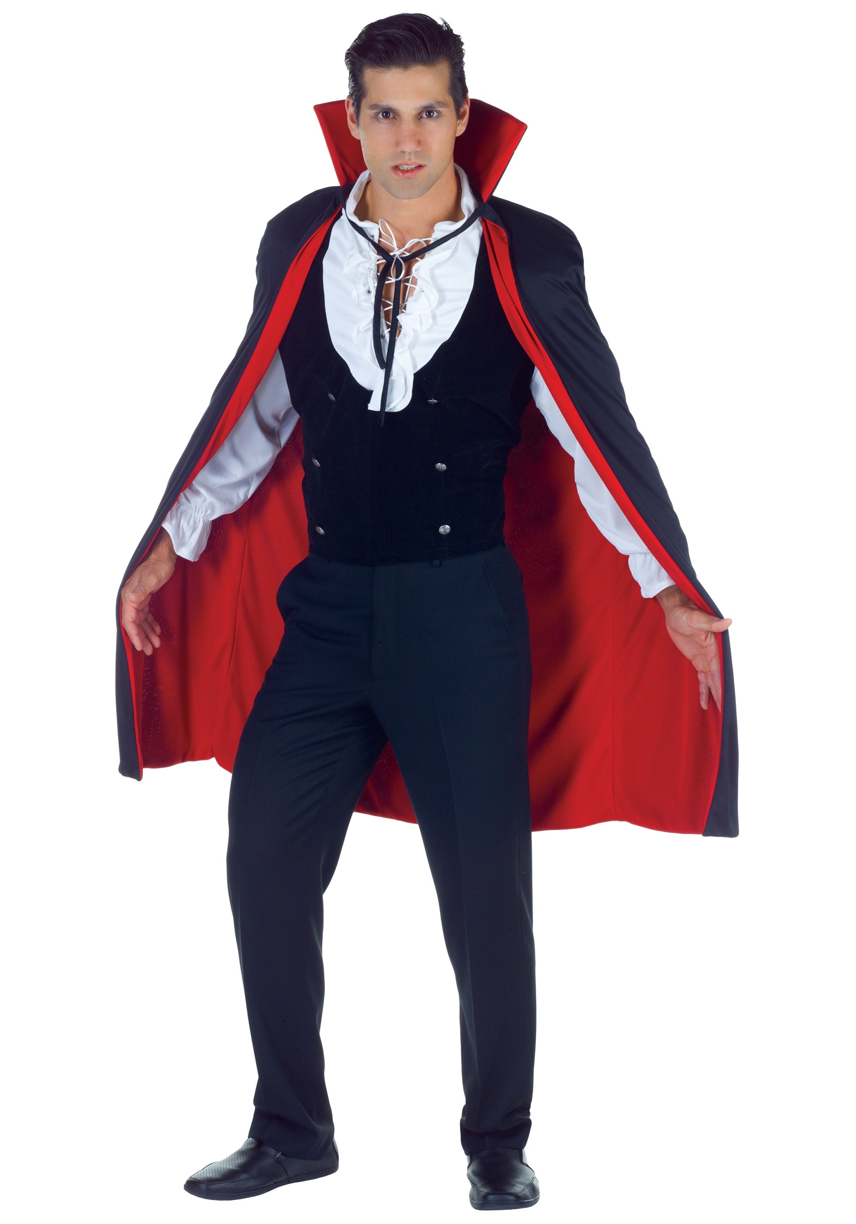 Black and Red High Collar Vampire Cape