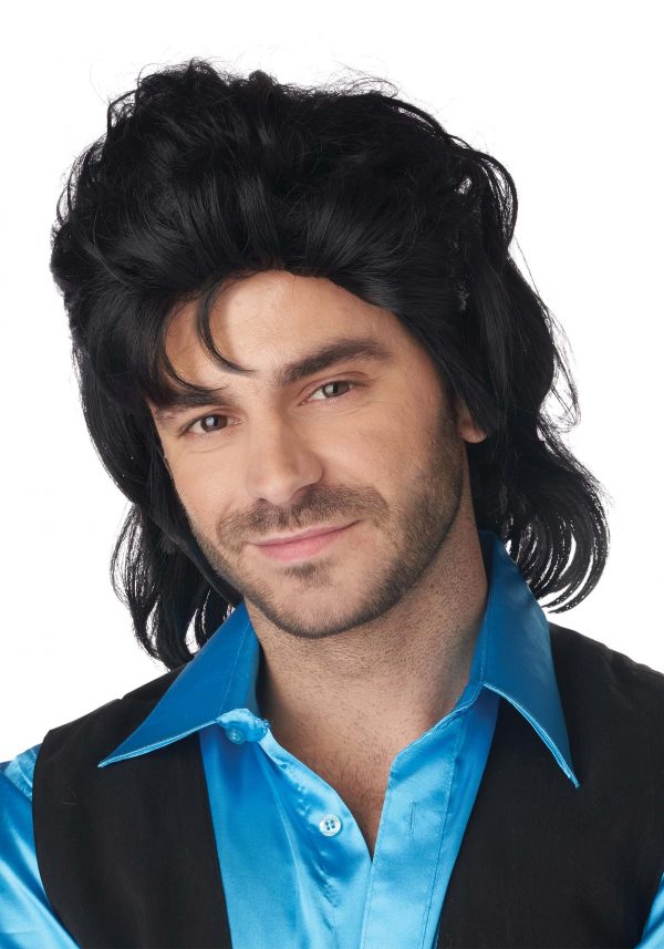 Black Mullet Wig