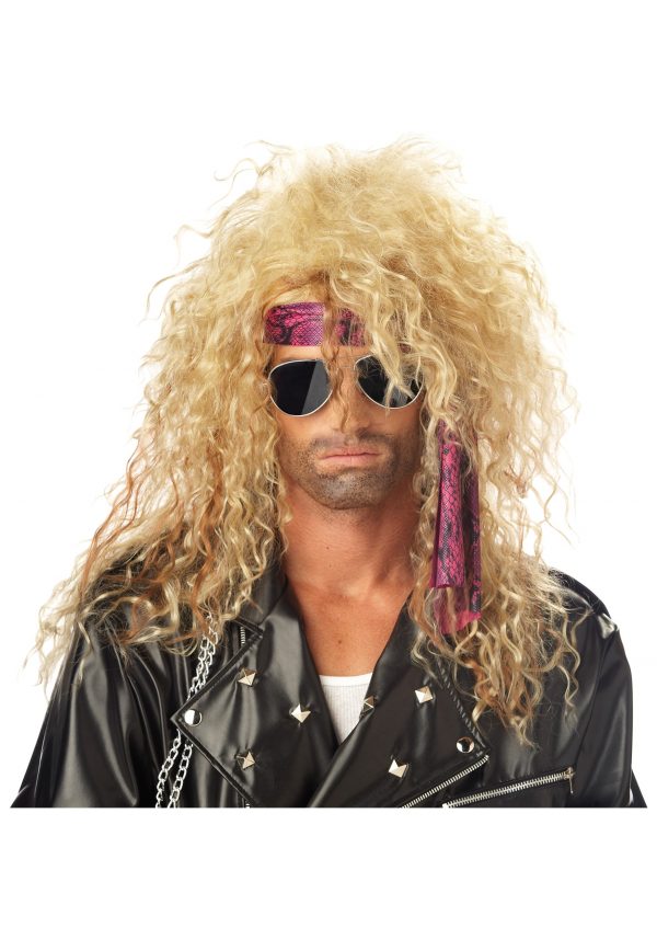 Men's Blonde Heavy Metal Wig