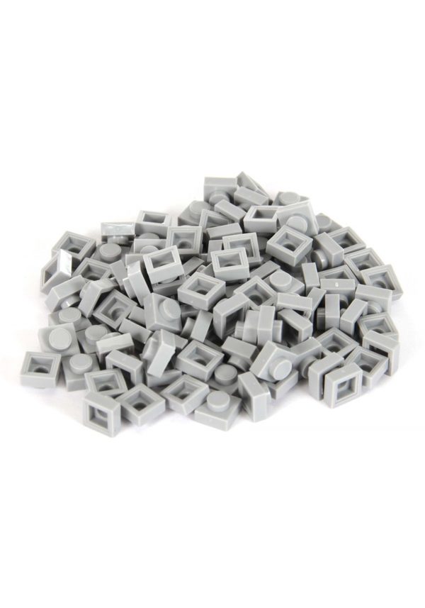 Bricky Blocks 100 Pieces 1x1 Gray