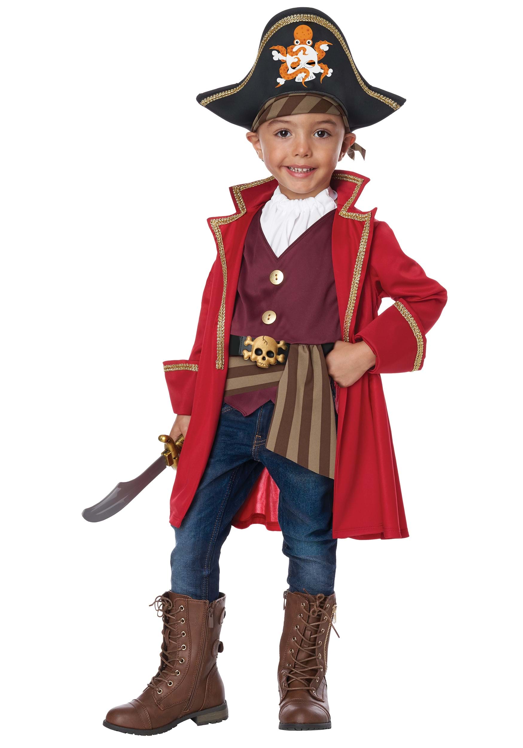 Boy's Cap'n Shorty Toddler Pirate Costume
