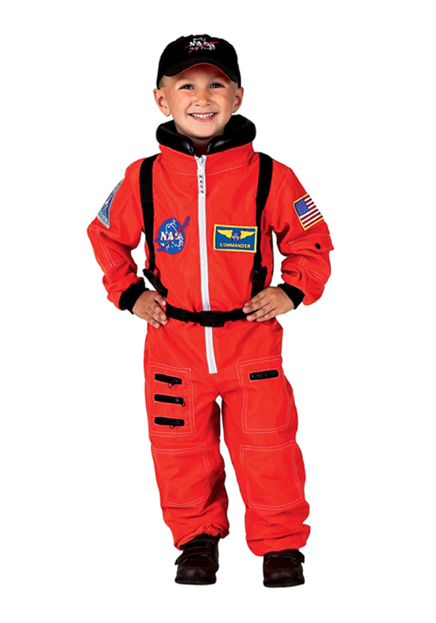 Kids Orange Astronaut Costume
