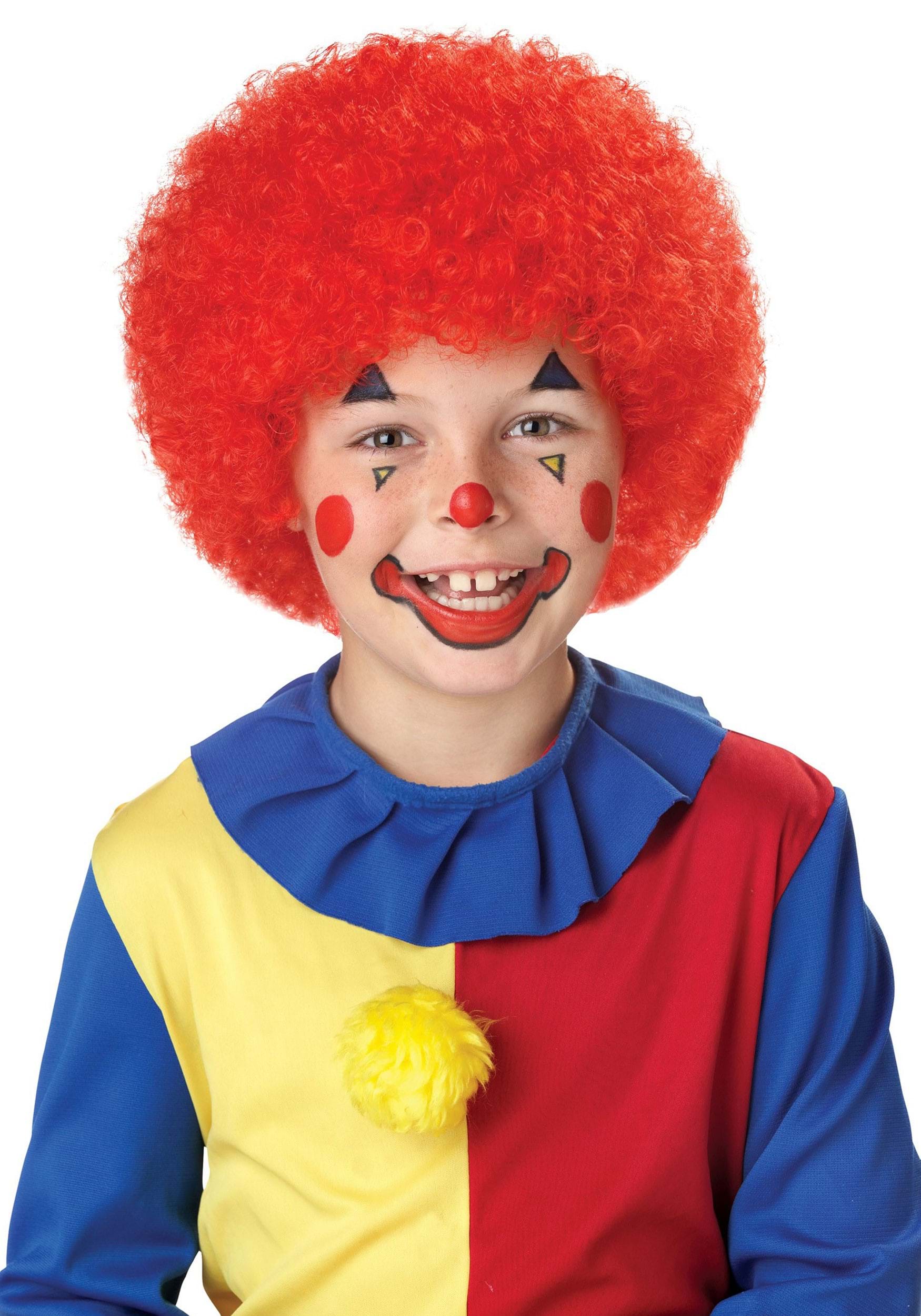 Kid's Red Clown Wig