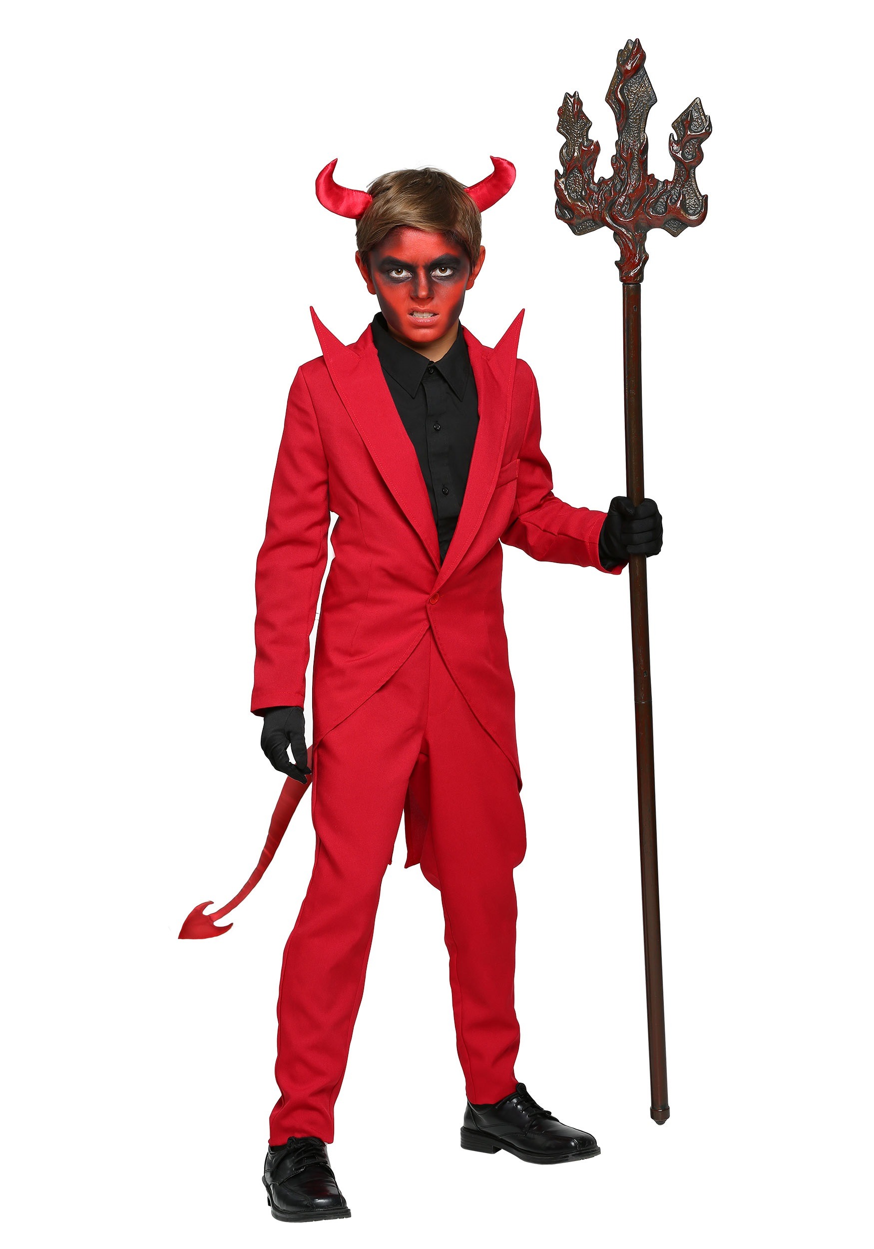 Kid's Red Devil Suit Costume