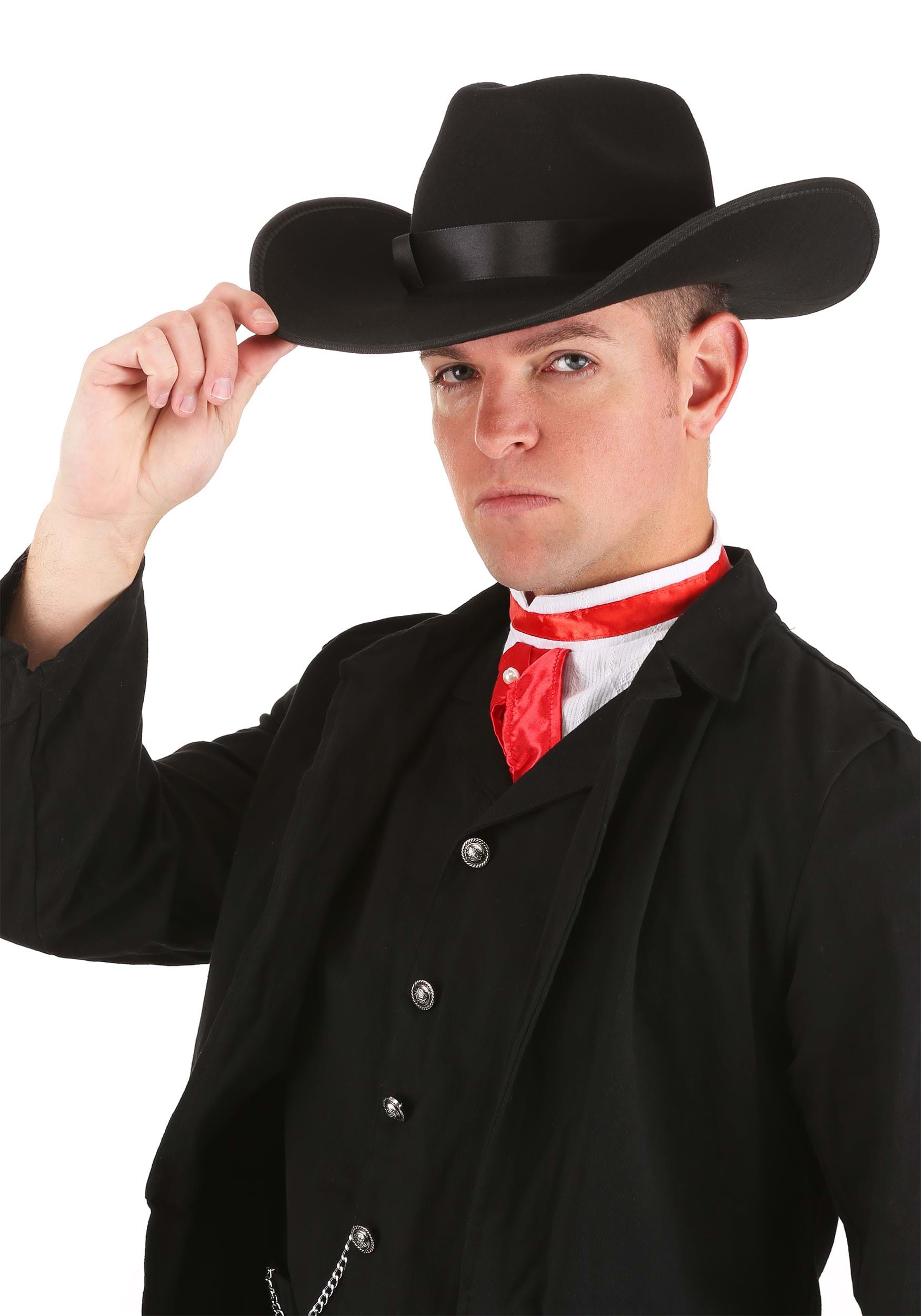 Black Western Cowboy Costume Hat