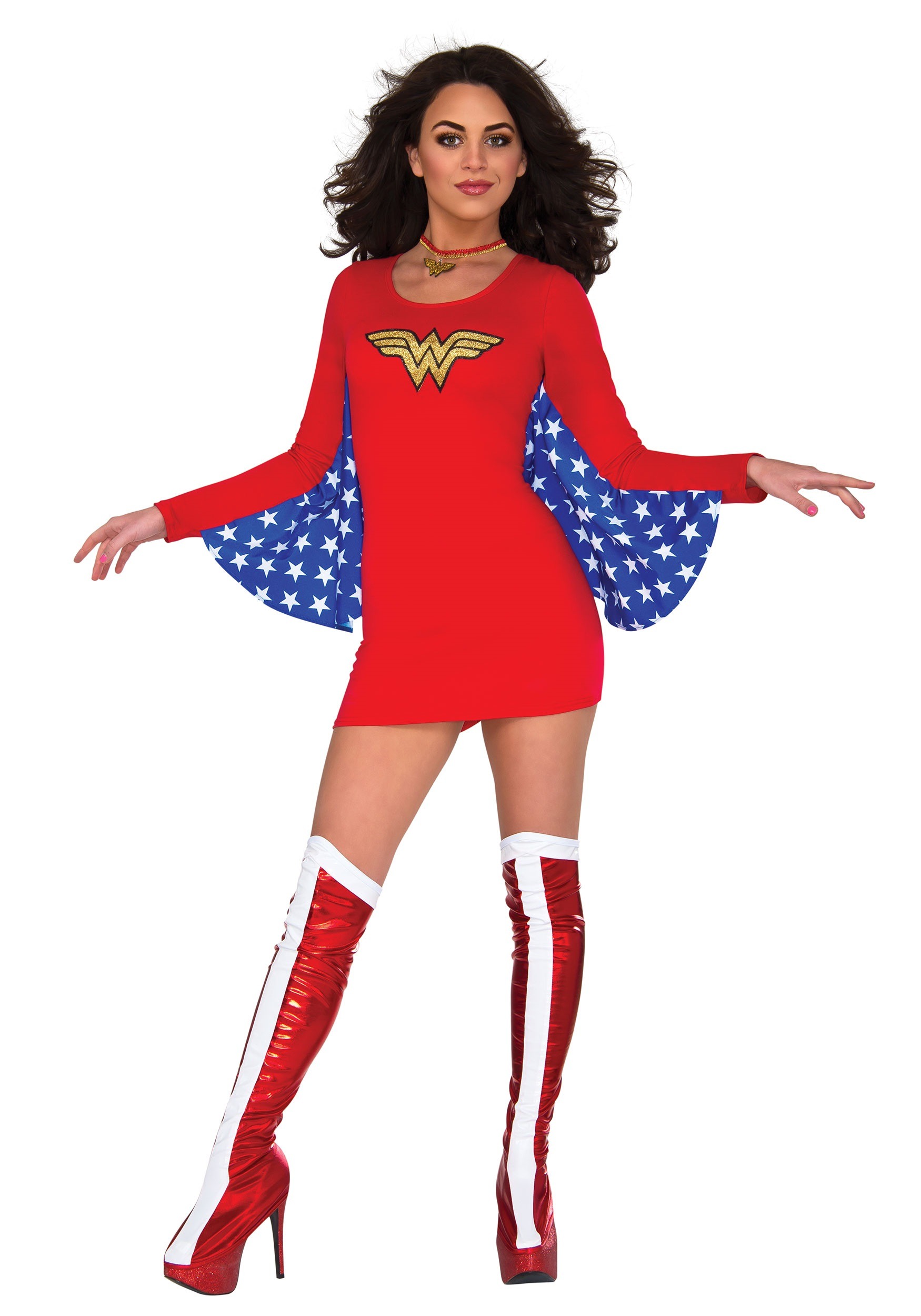 DC Women's Wonder Woman Cape Dress Costume
