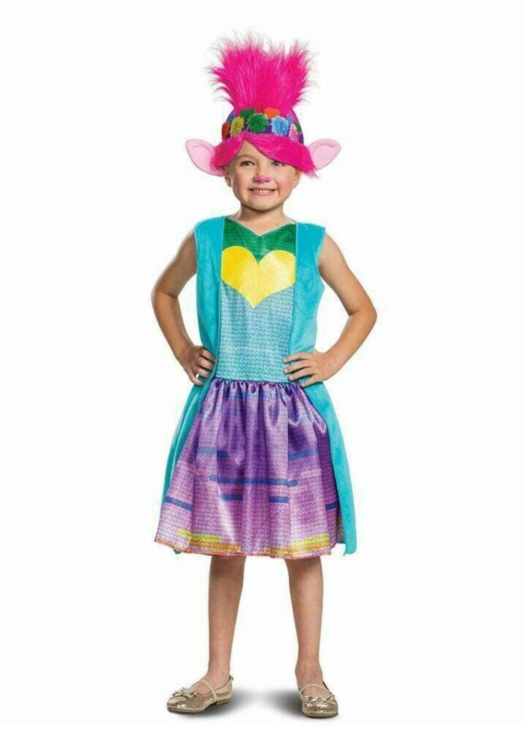 Trolls World Tour Princess Poppy Kids Costume