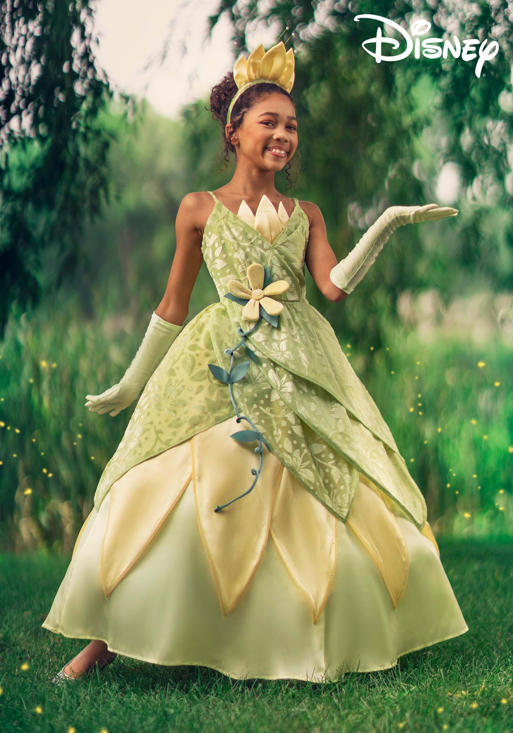 Girl’s Disney Deluxe Princess and the Frog Tiana Costume