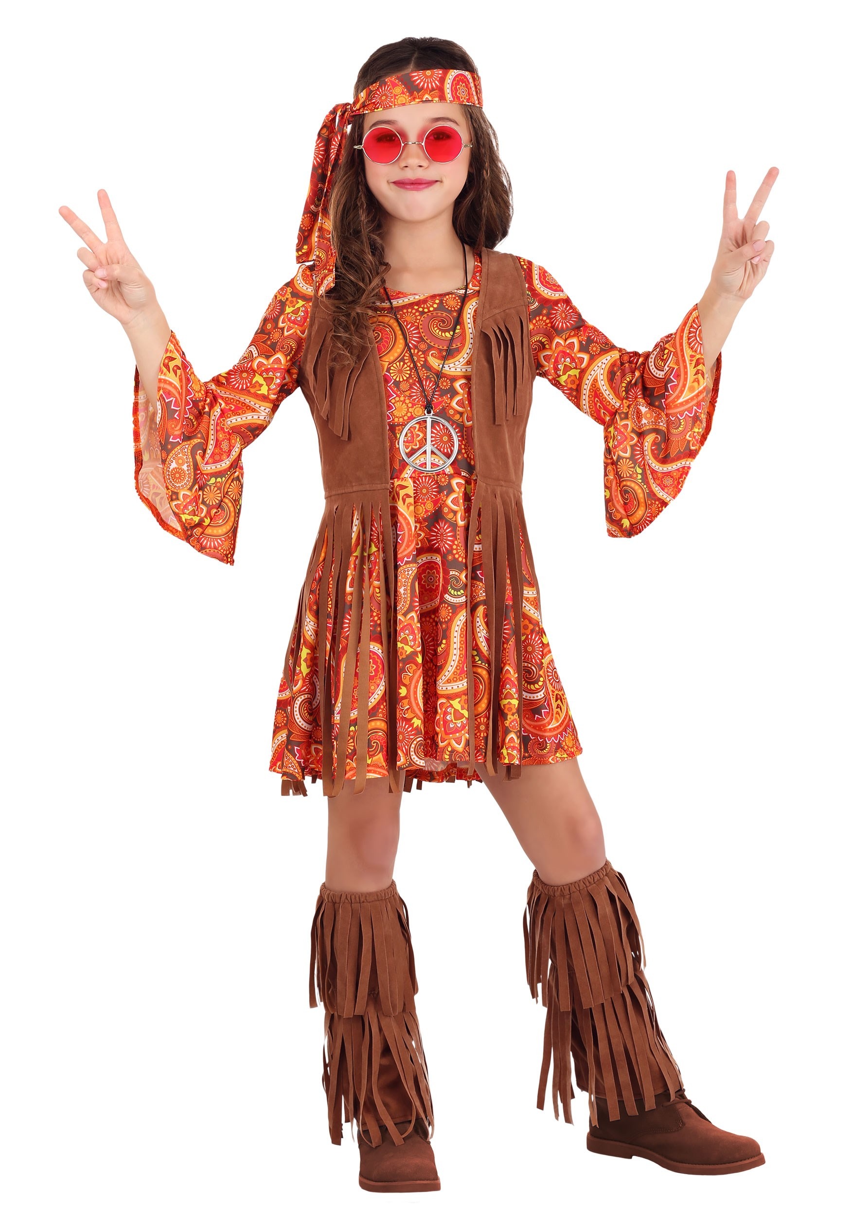 Girl’s Fringe Hippie Costume
