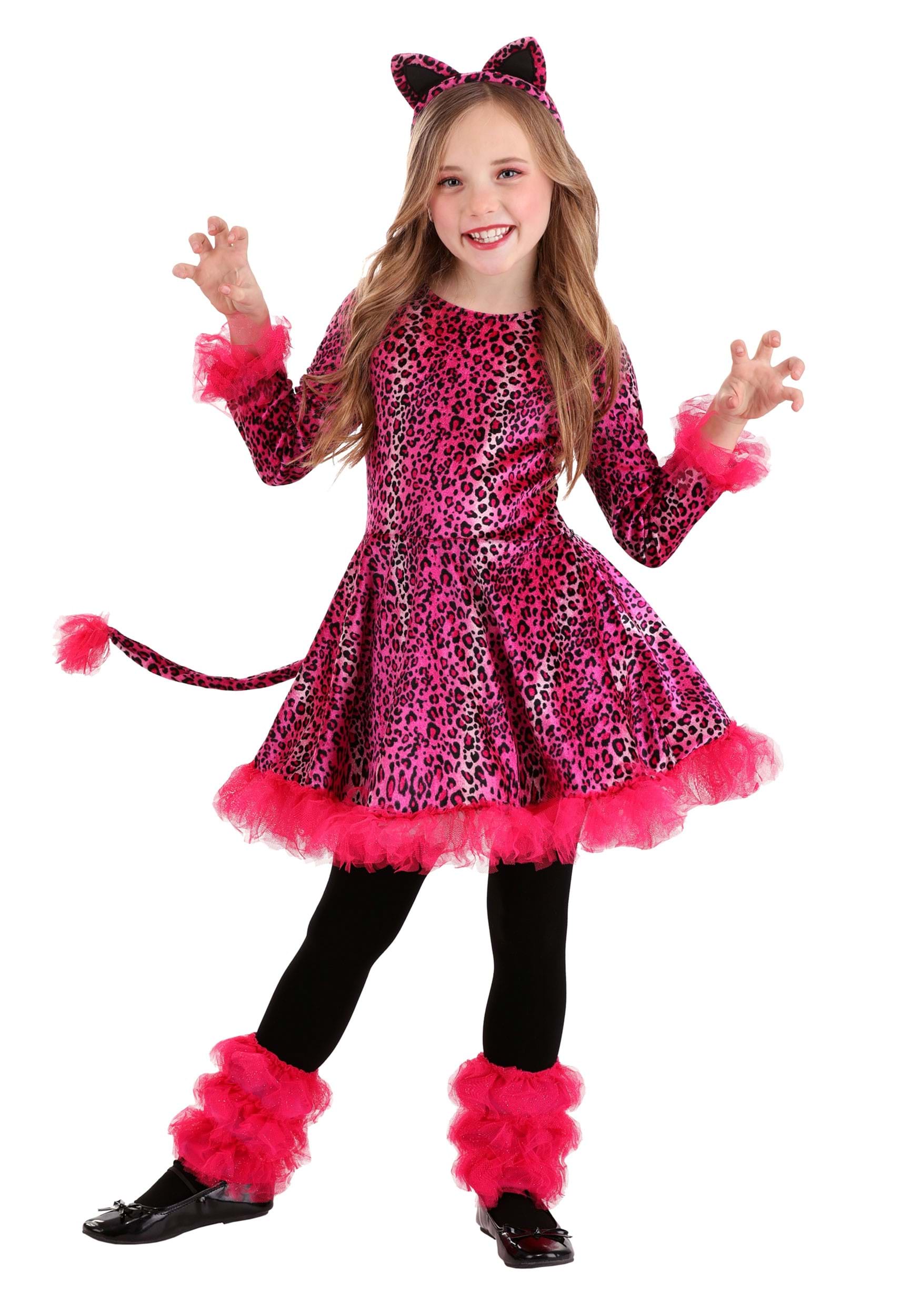 Girl’s Prancing Pink Leopard Costume