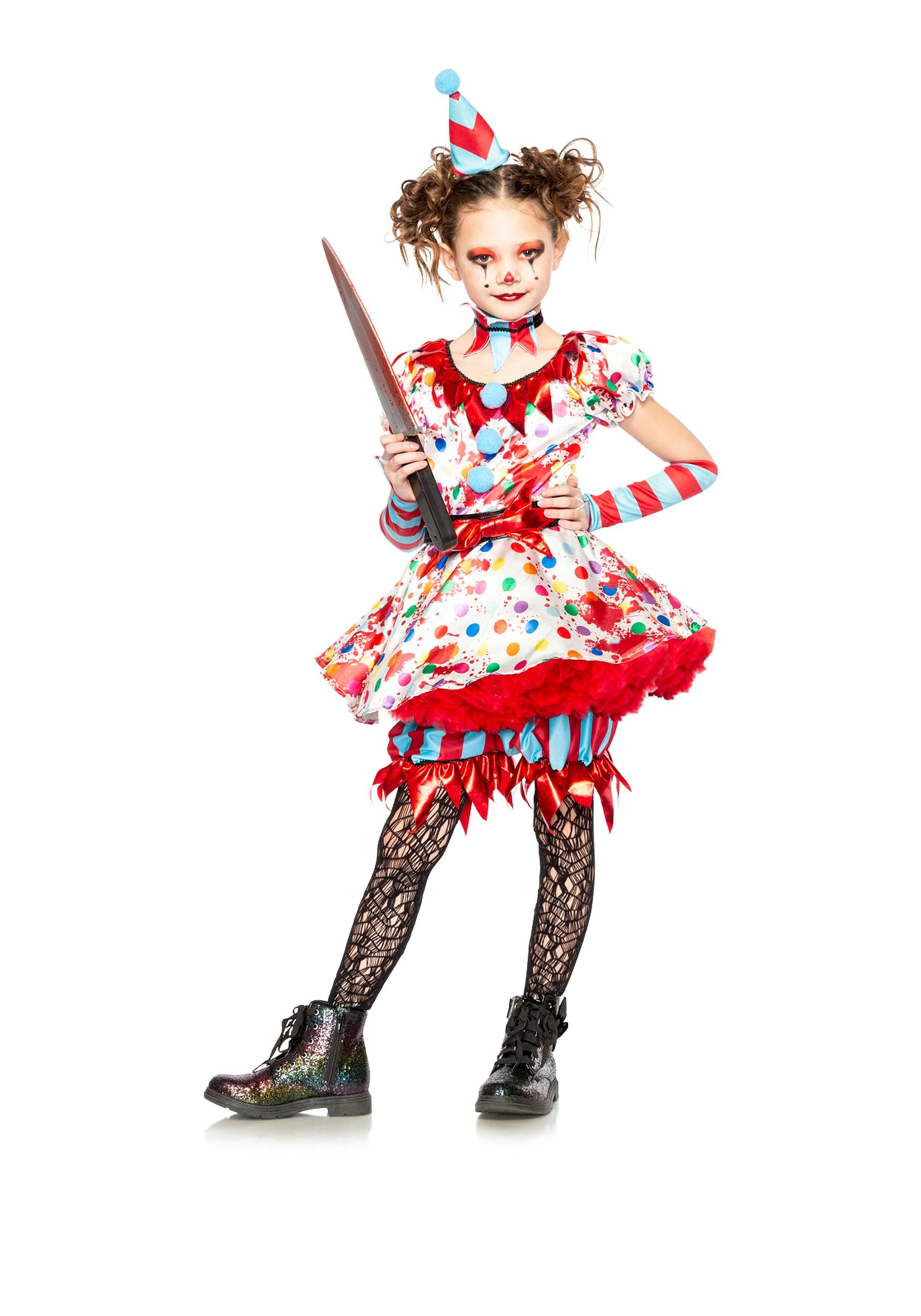 Girl’s Scary Clown Costume