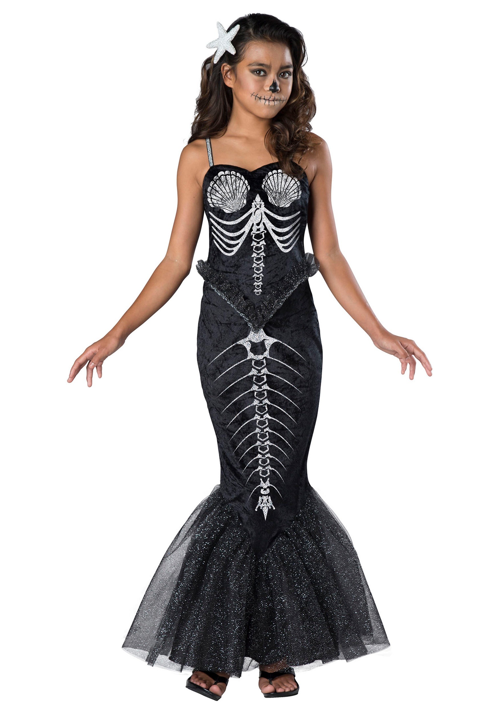 Girl’s Skeleton Mermaid Costume
