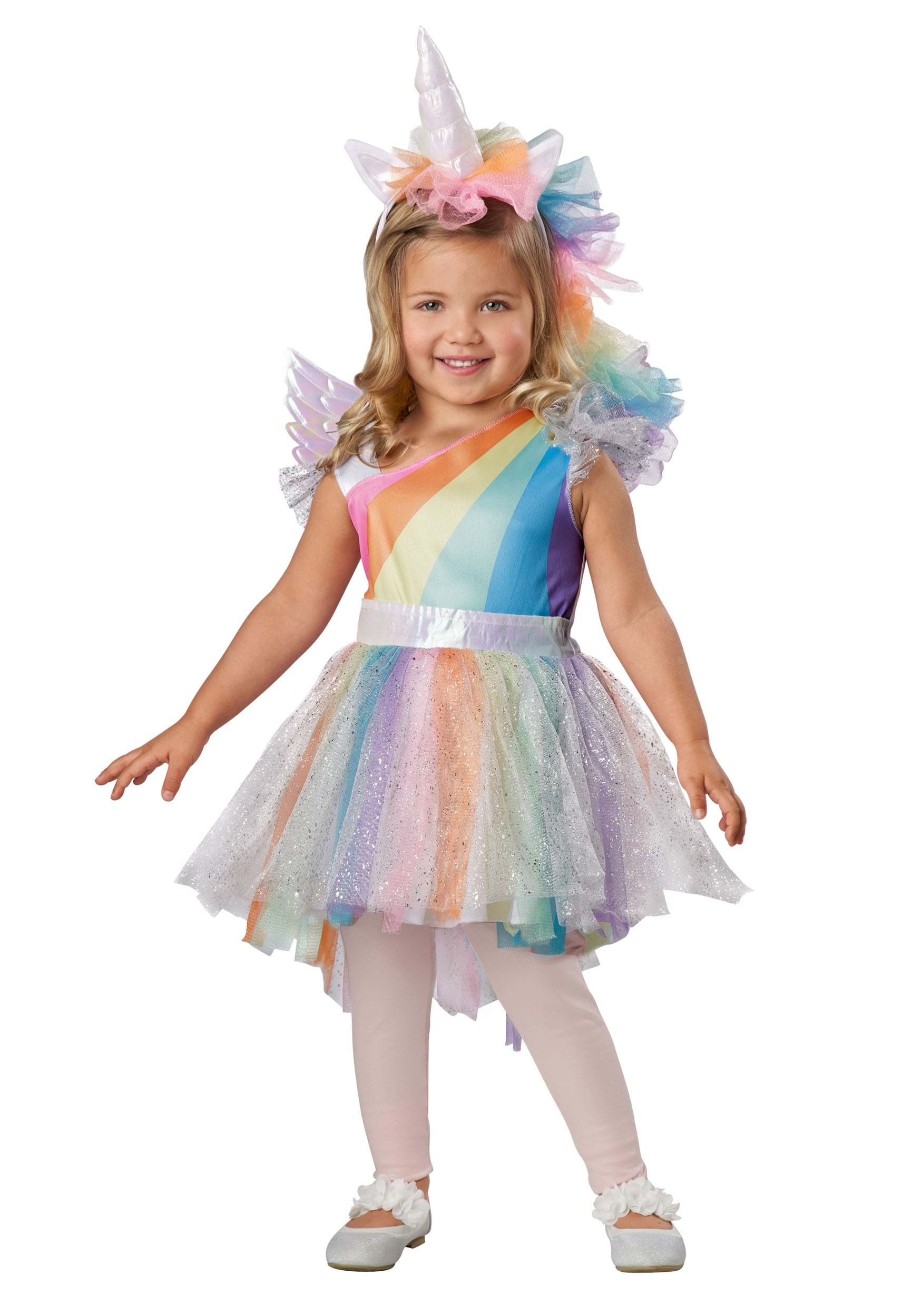 Girl's Toddler Rainbow Unicorn Costume