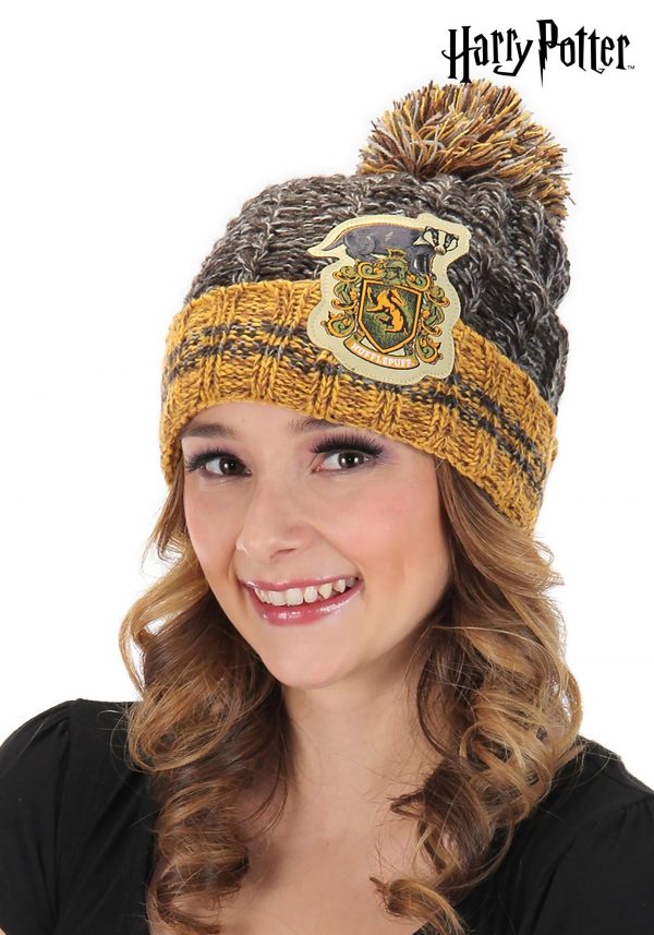 Hufflepuff Heathered Pom Beanie