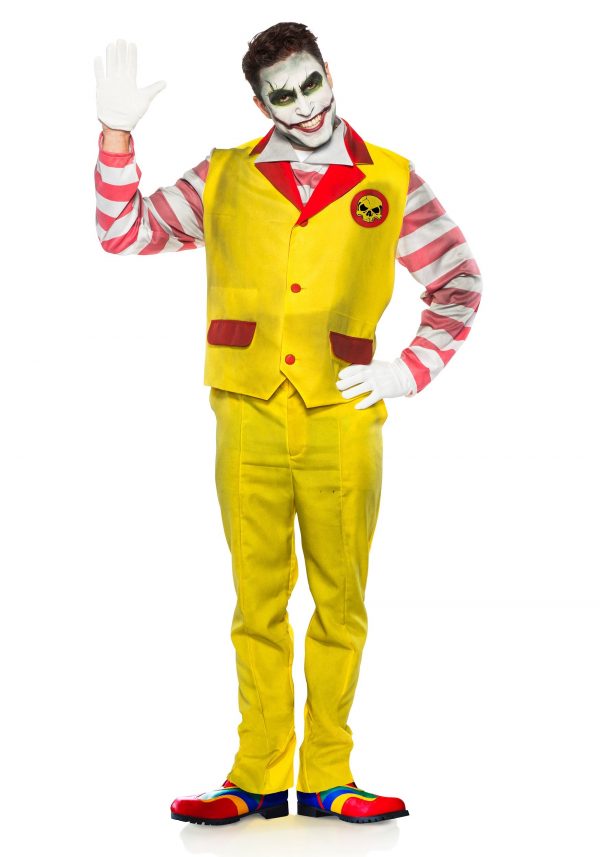 Men's Evil Fast Food Clown Costume