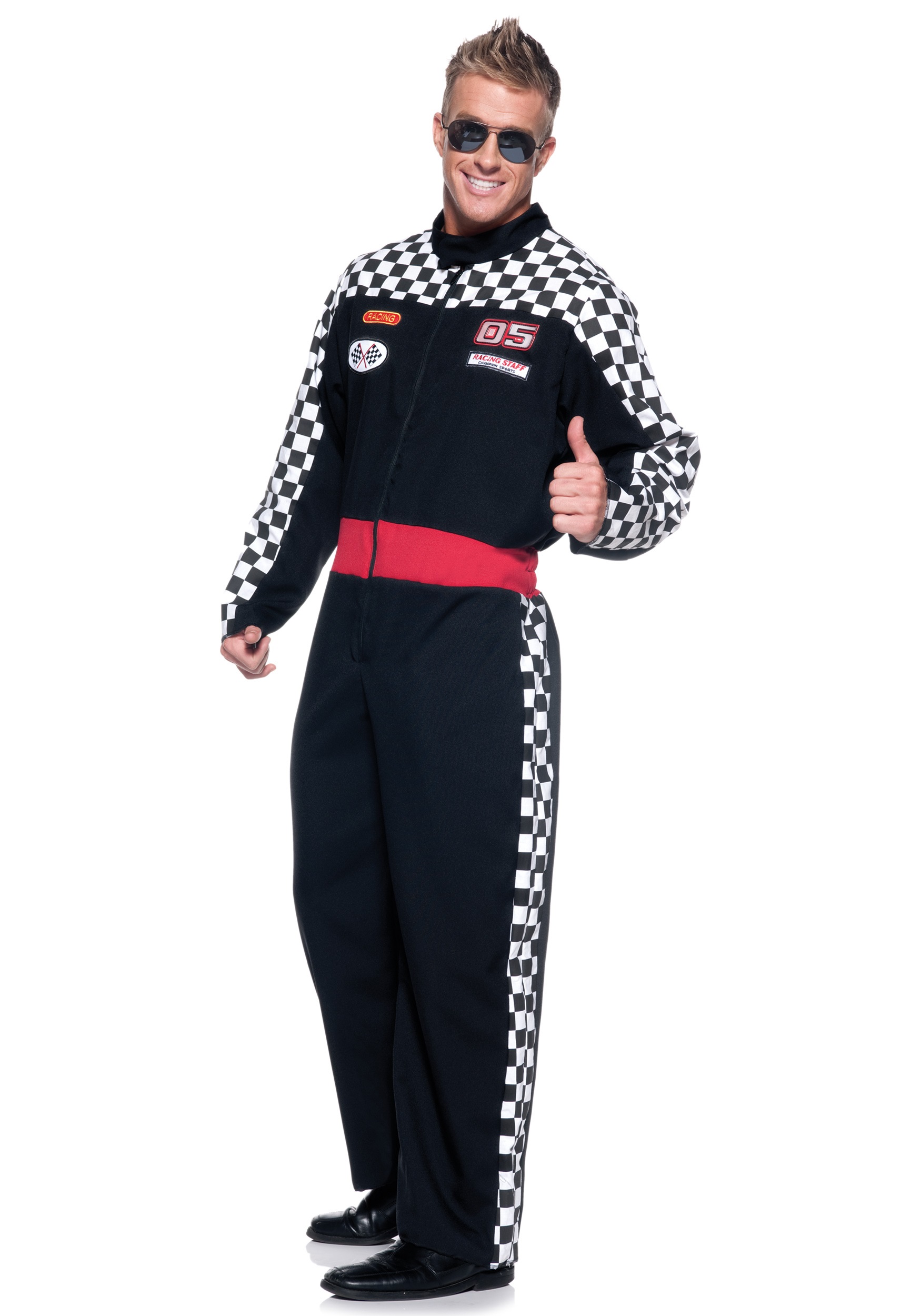 Men's Plus Size Race Car Driver Costume
