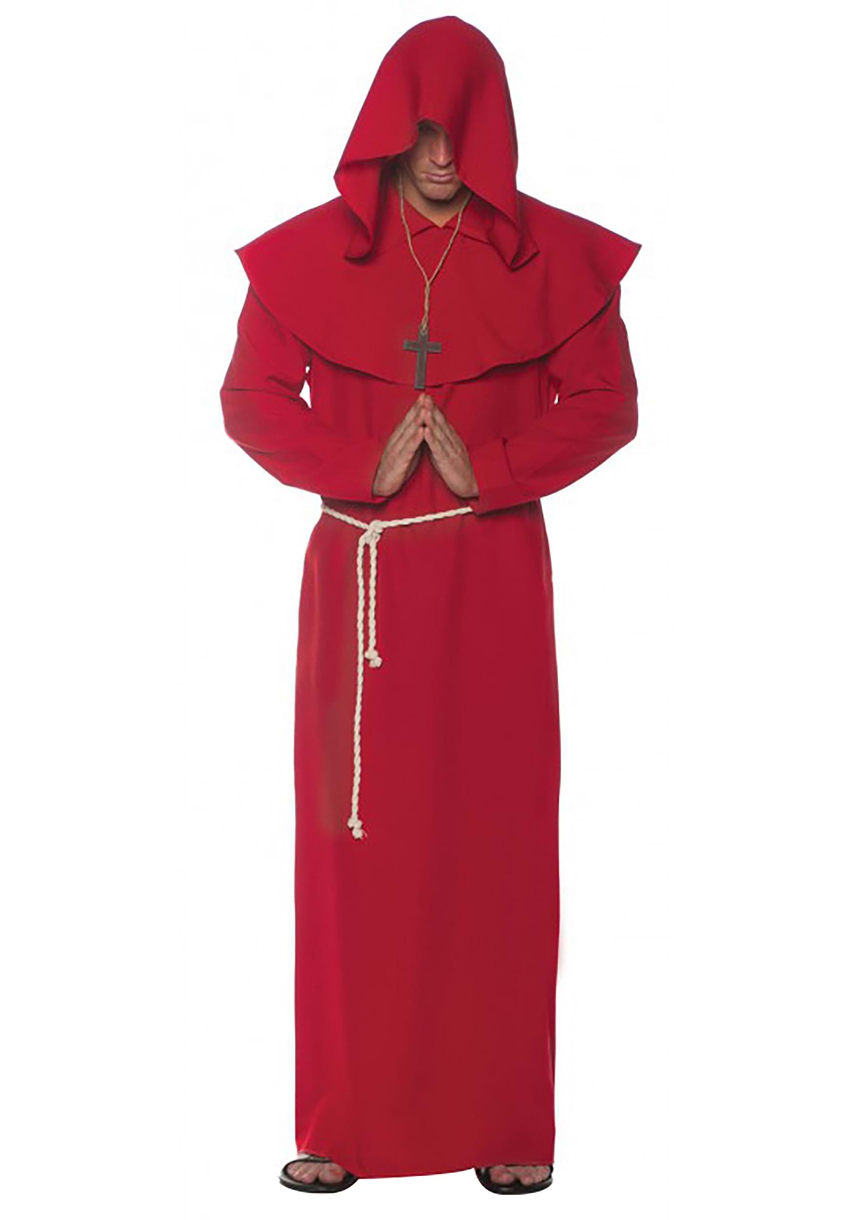Men’s Plus Size Red Monk Robe Costume