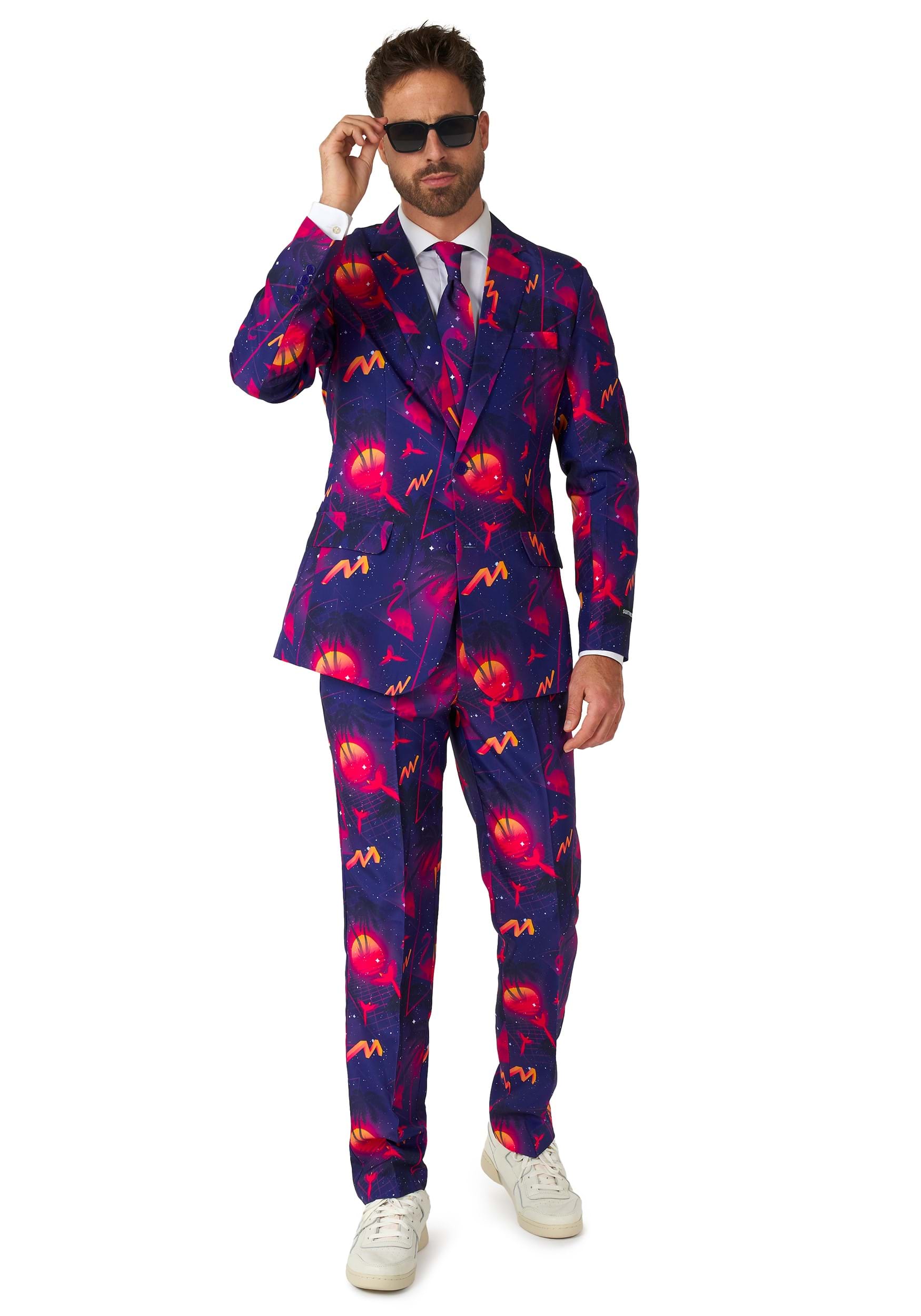 Men’s Suitmeister Retro Neon Navy Suit