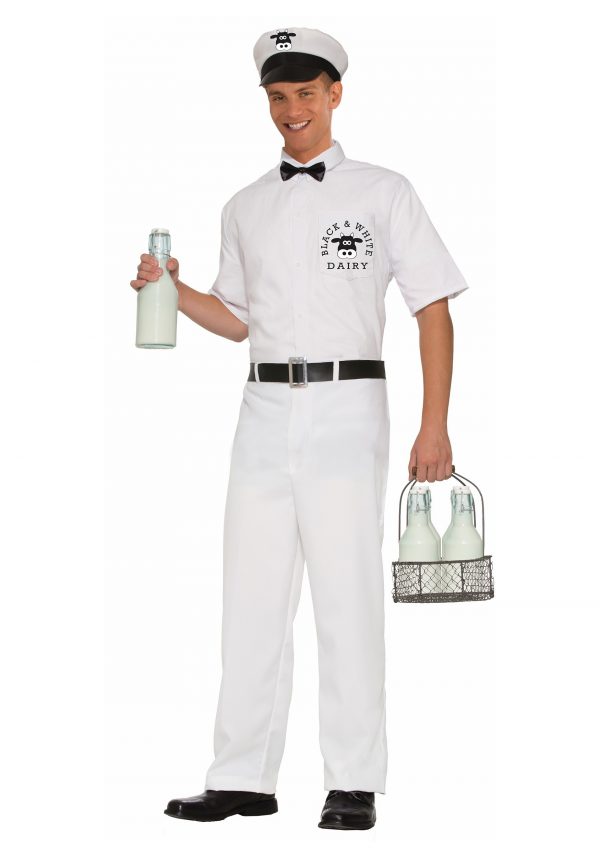 Men's Vintage Milkman Costume