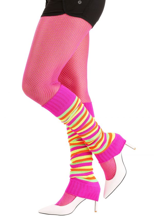 Neon Striped Leg Warmers