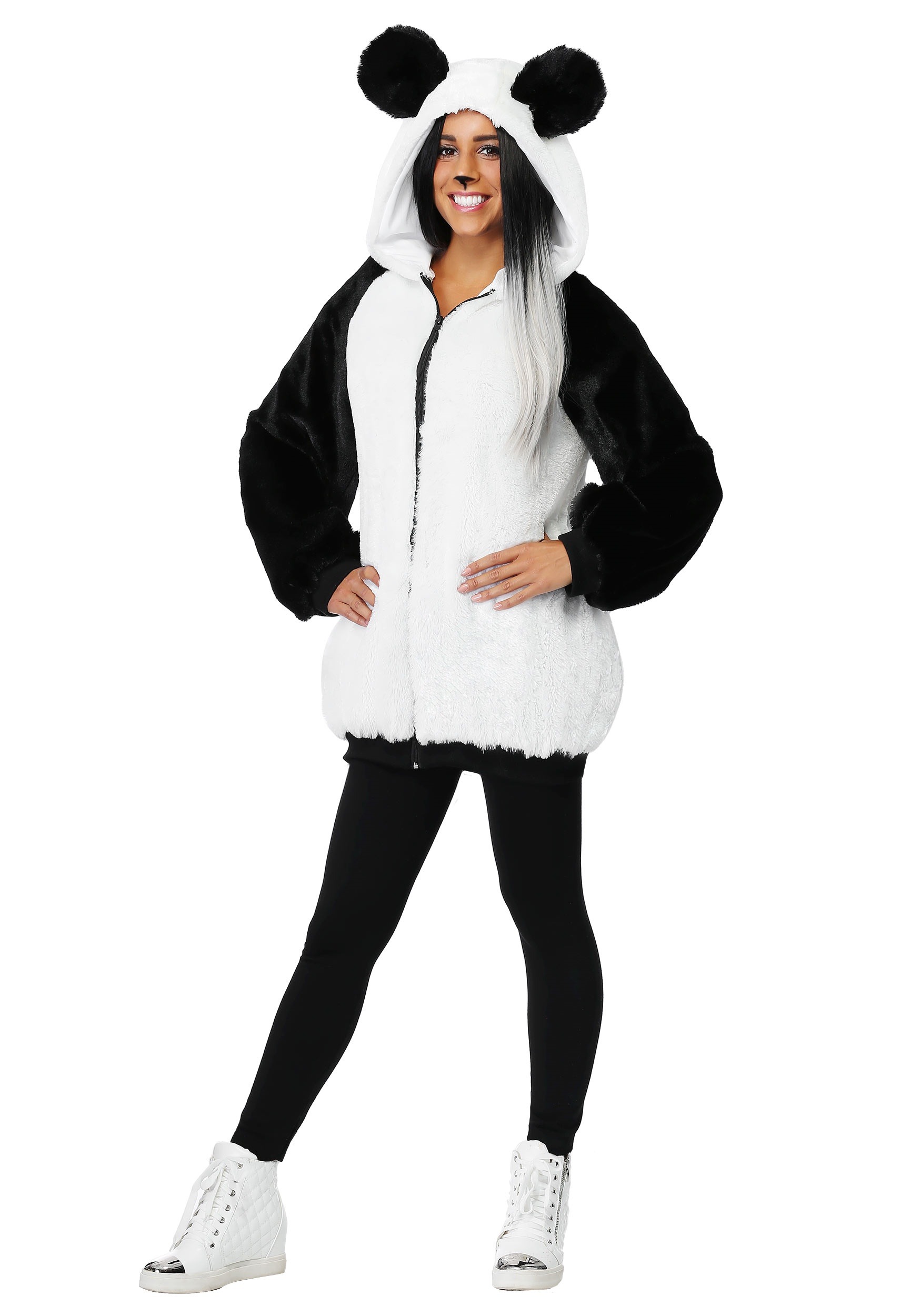 Panda Hooded Jacket Plus Size Women's Costume