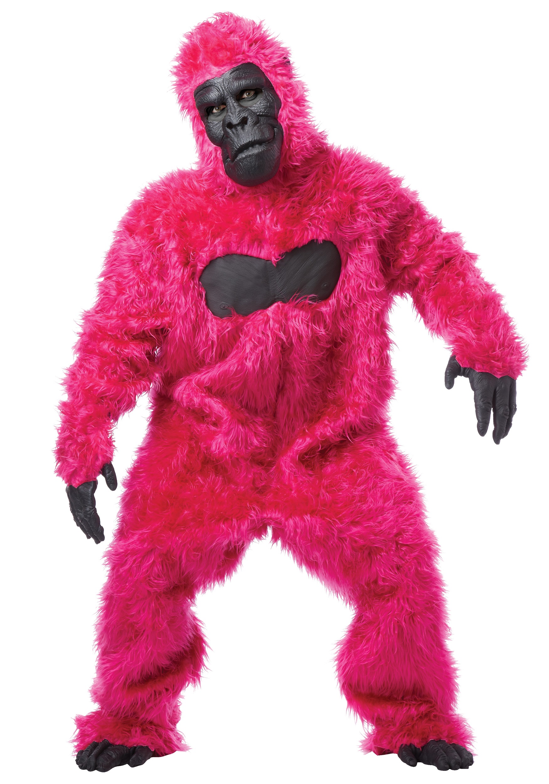 Кто под маской розовой гориллы. Кинг Конг костюм. Костюм маскарадный взрослый. Смешные карнавальные костюмы. Костюм гориллы.