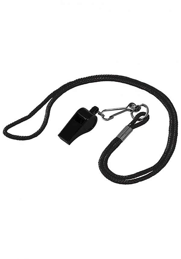 Plastic Whistle With Neck Lanyard