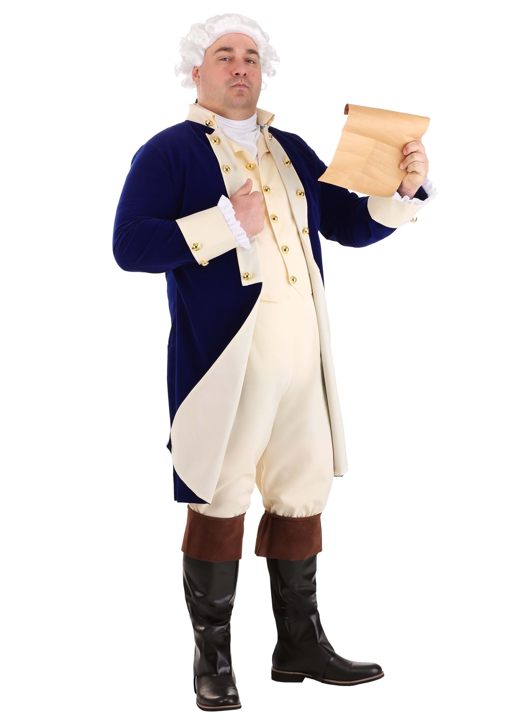 Men’s Plus Size Alexander Hamilton Costume