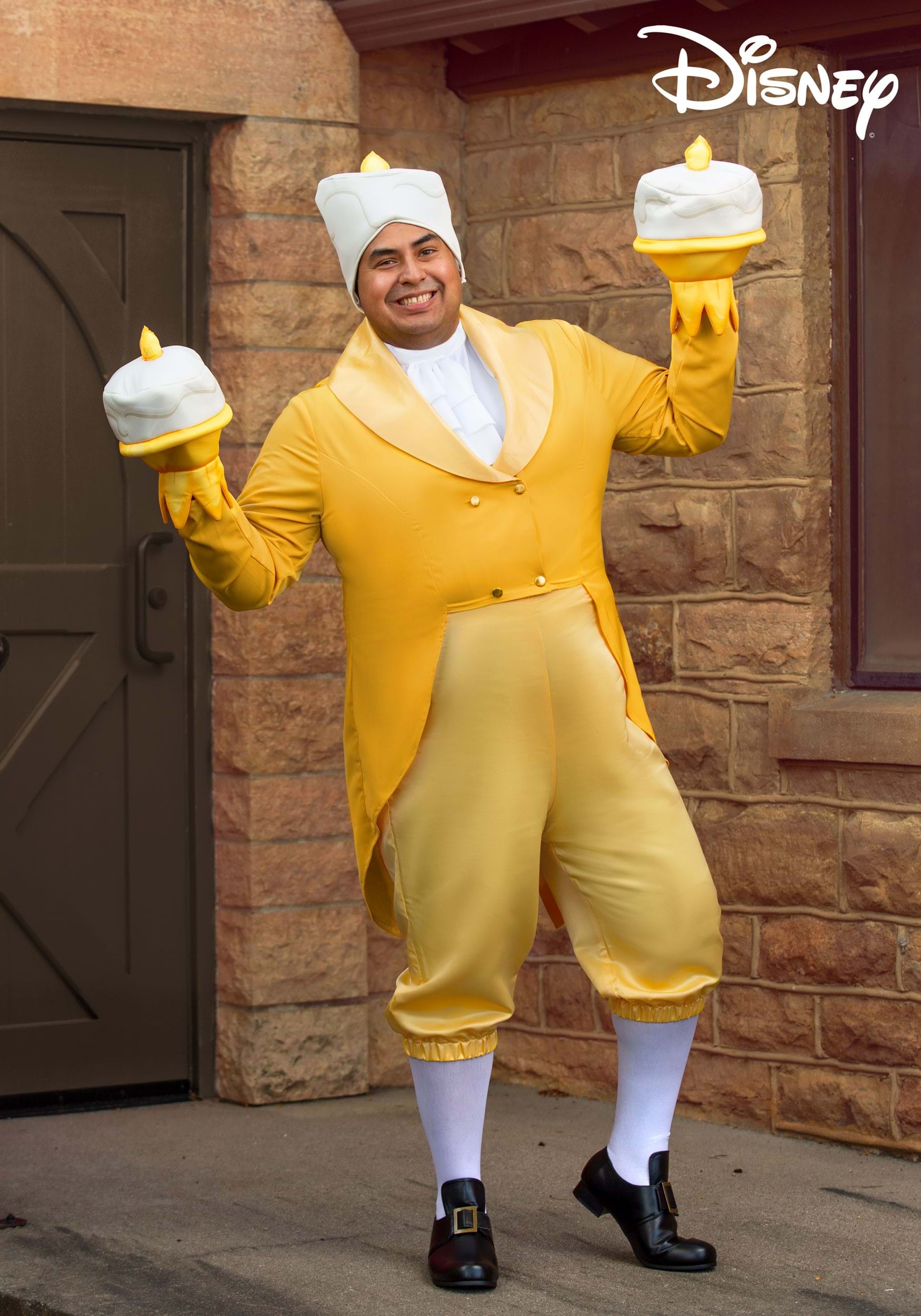 Men's Beauty and the Beast Lumiere Plus Size Costume
