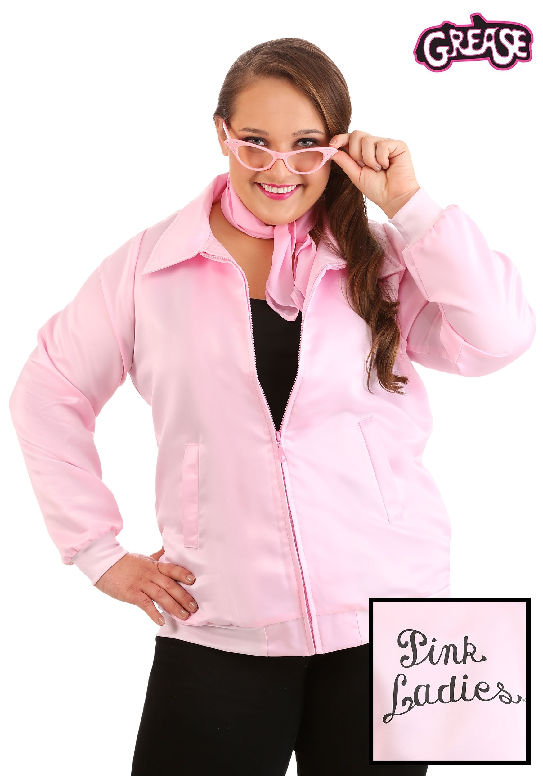 Plus Size Grease Pink Ladies Women’s Costume Jacket
