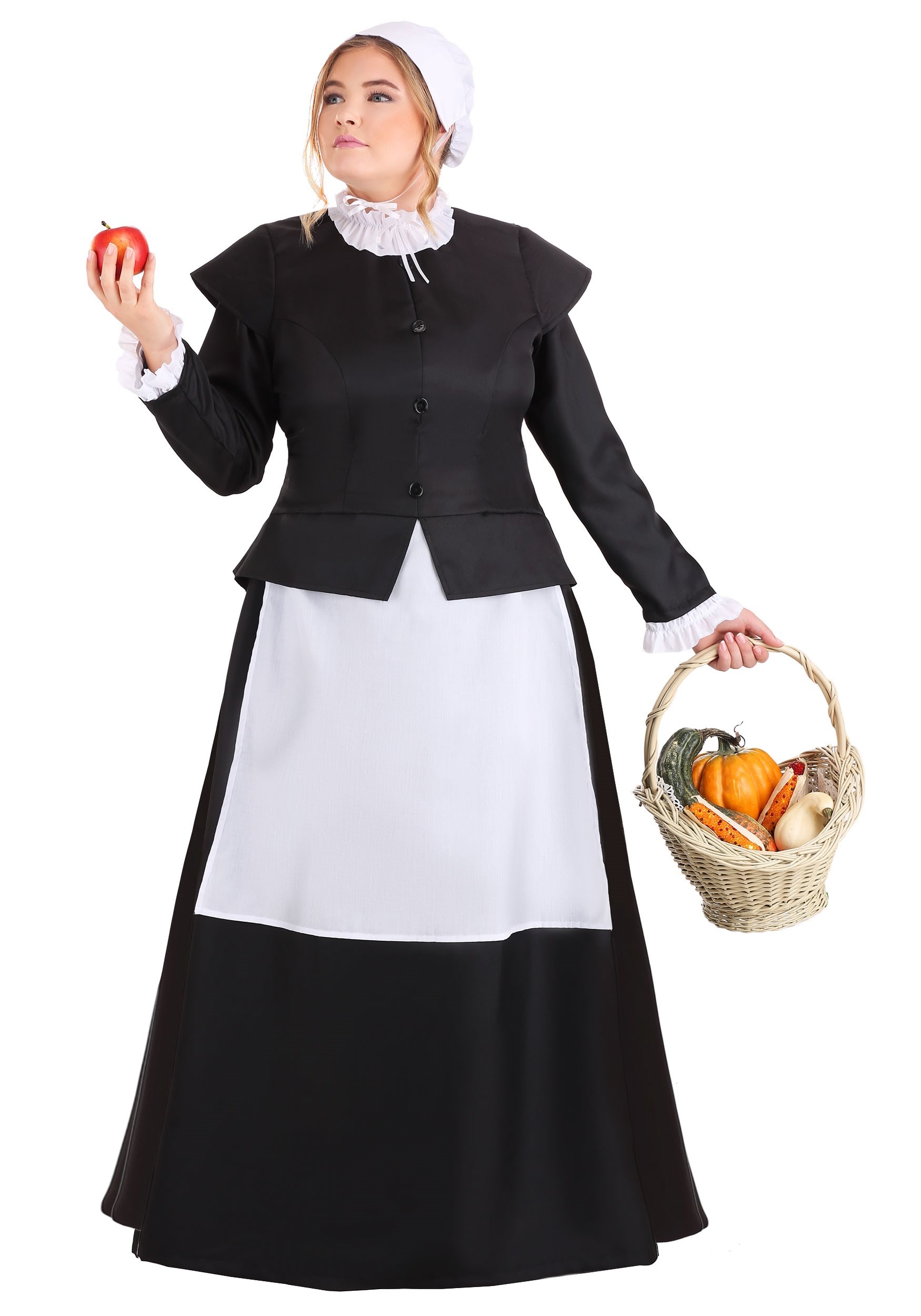 Women's Plus Size Thankful Pilgrim Costume