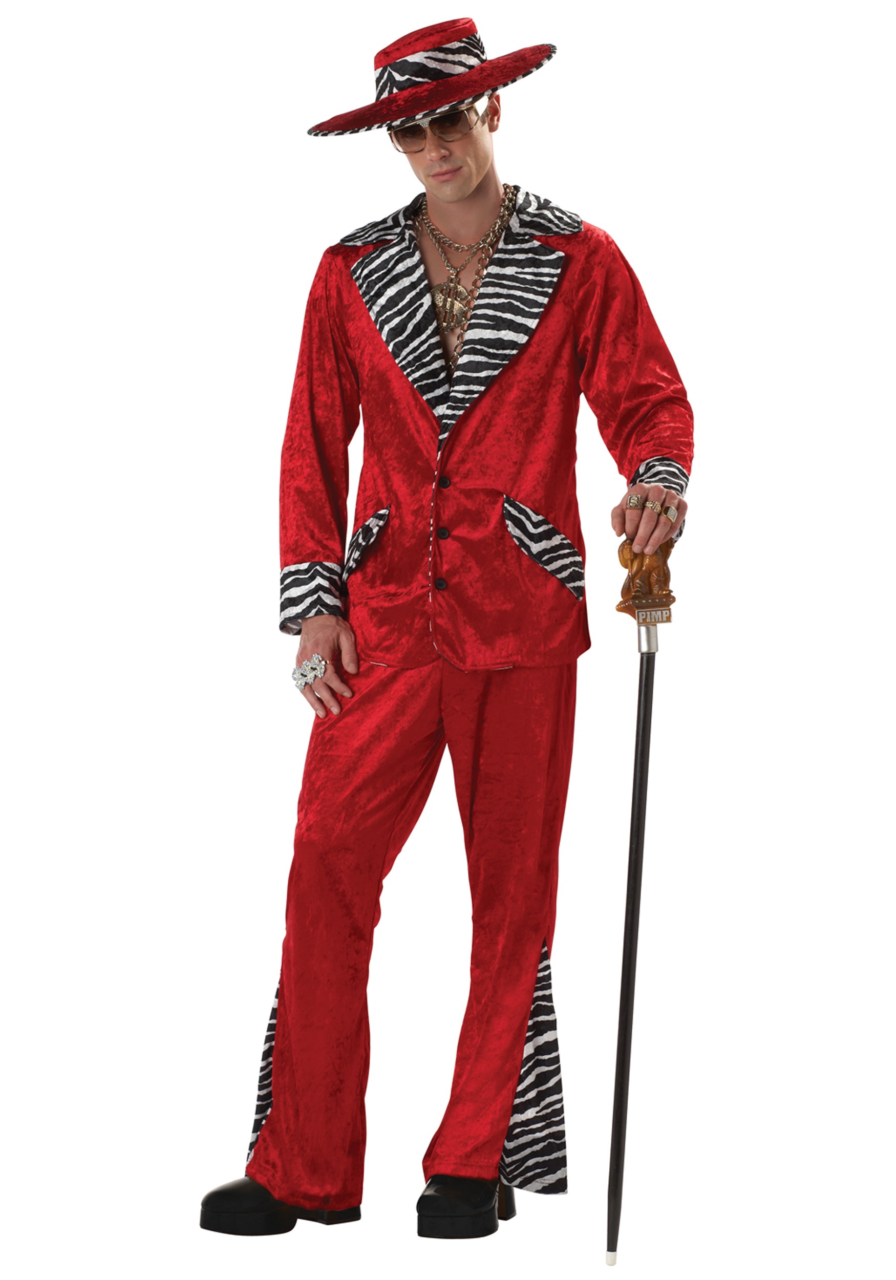 Men's Red Pimp Costume