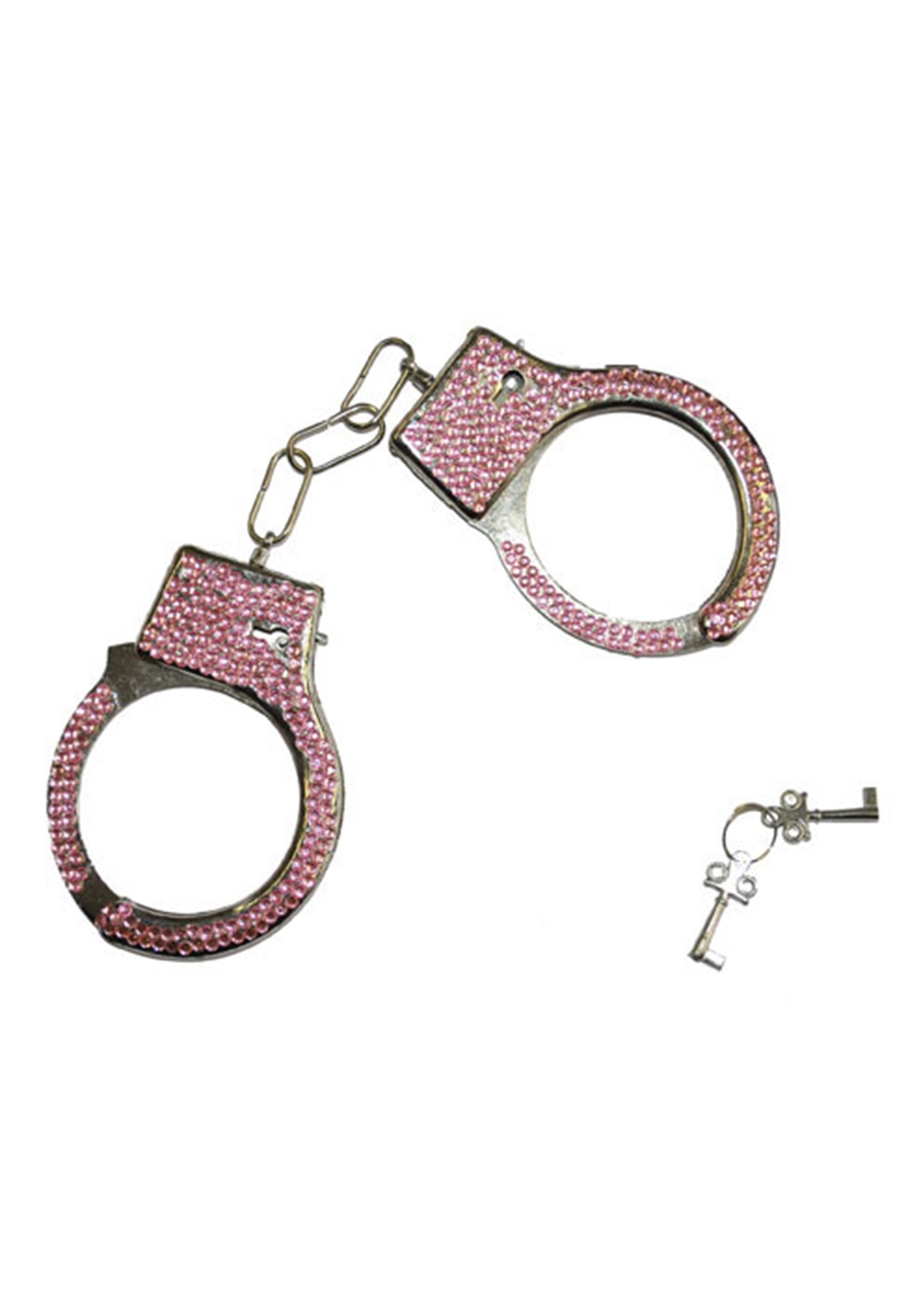 Pink Rhinestone Handcuffs