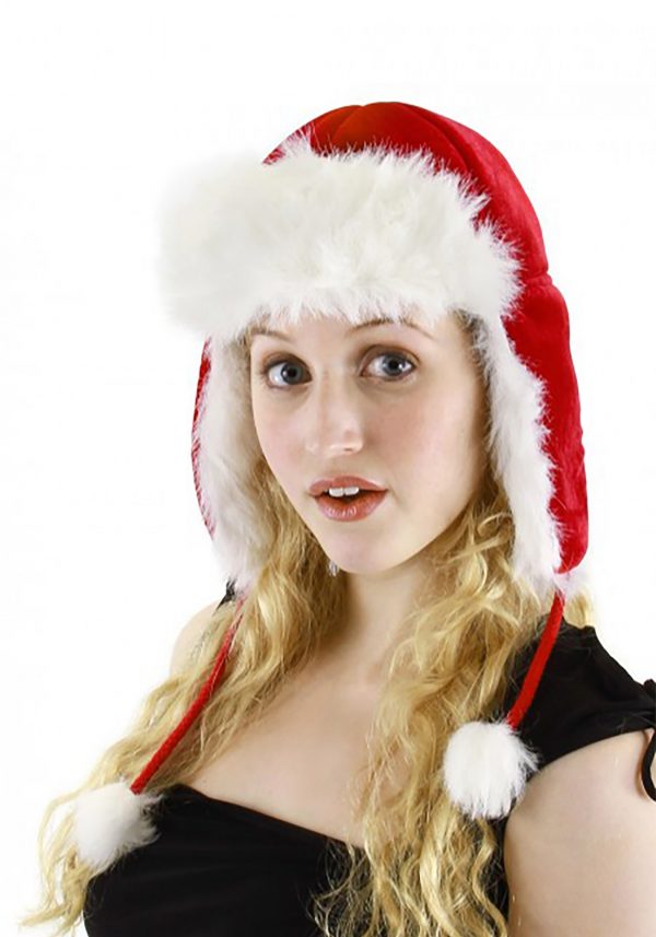 Santa Aviator Plush Christmas Hat