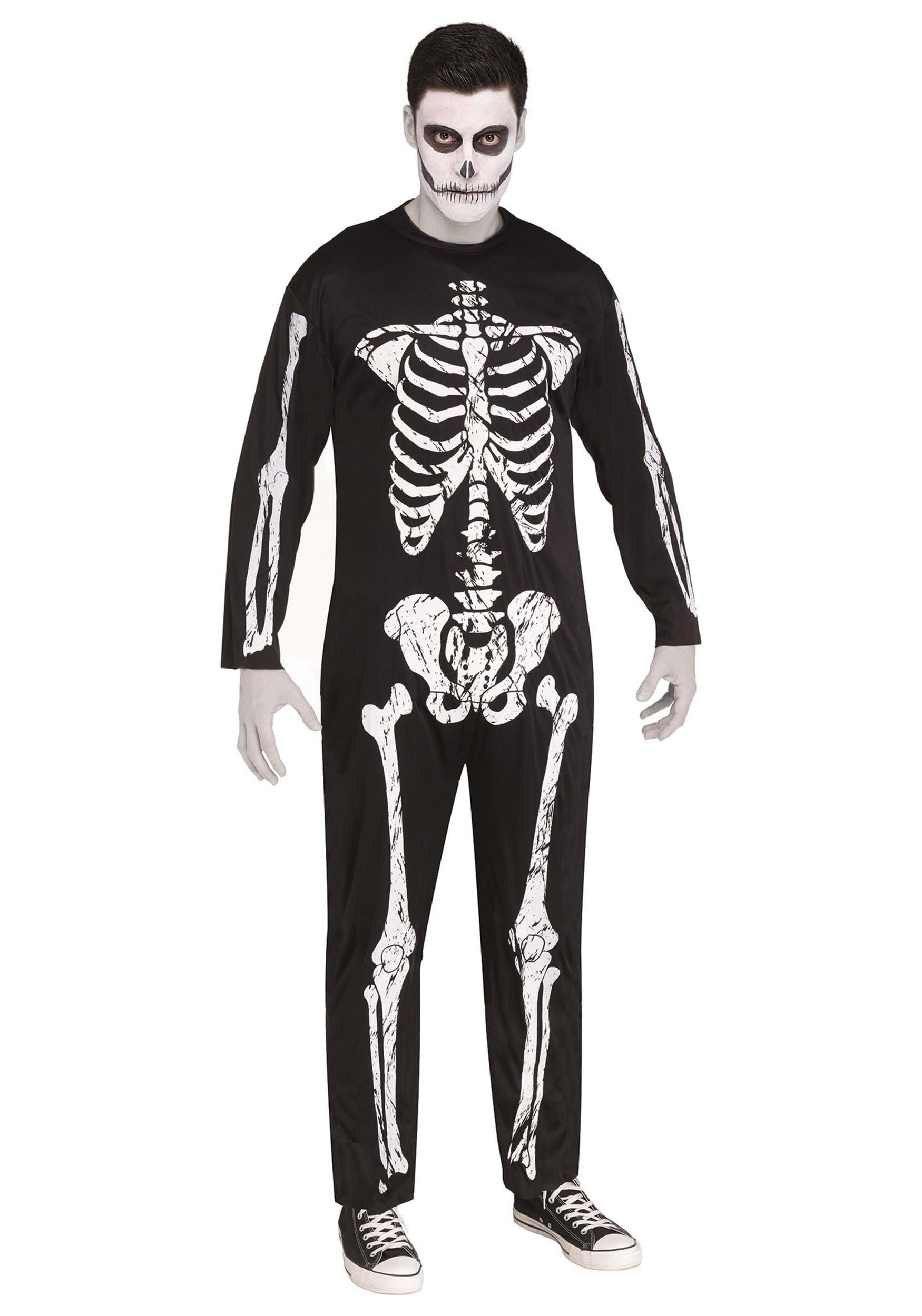 Skeleton Adult Jumpsuit Costume