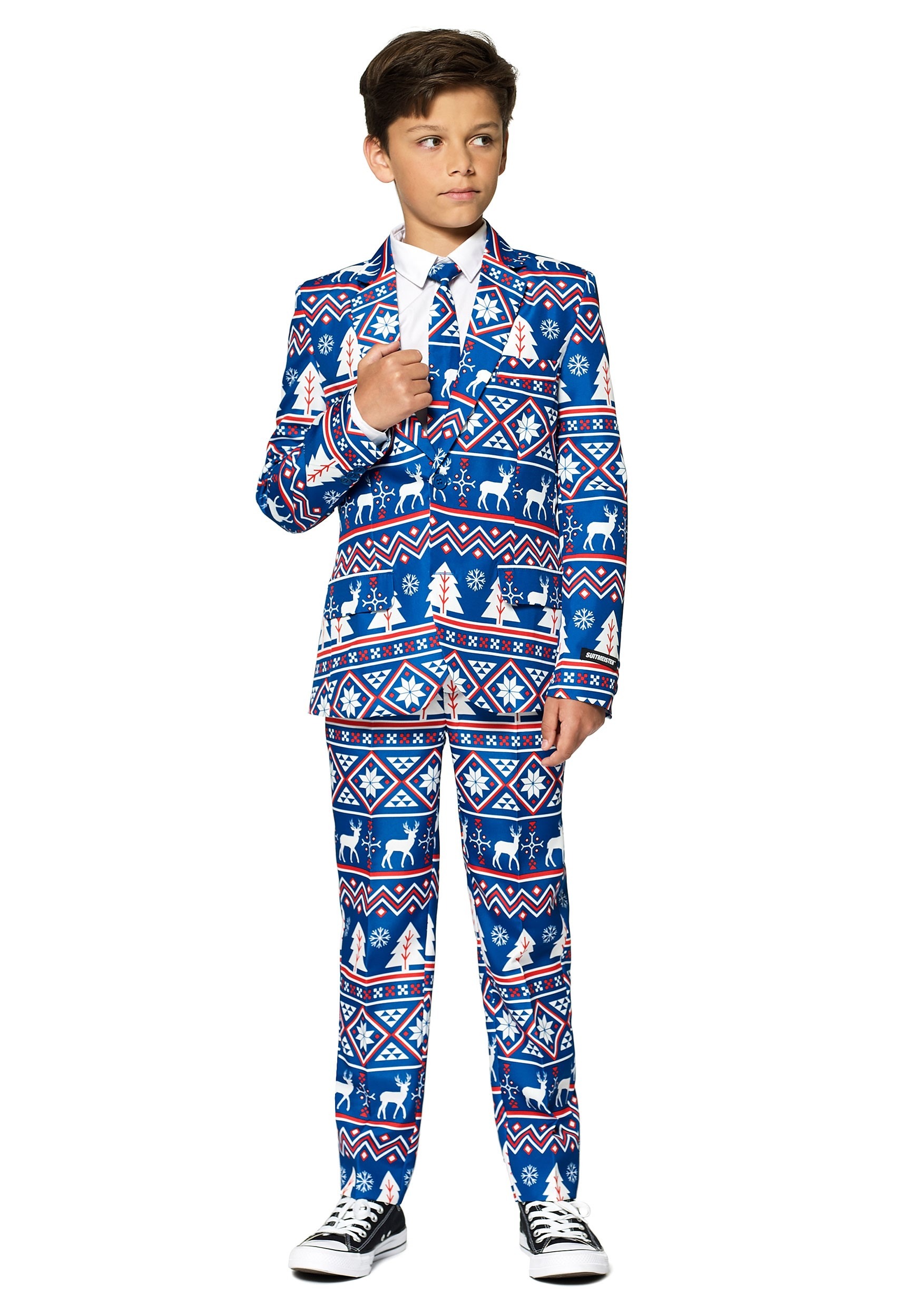Christmas Blue Nordic Boy's Suitmeister Suit