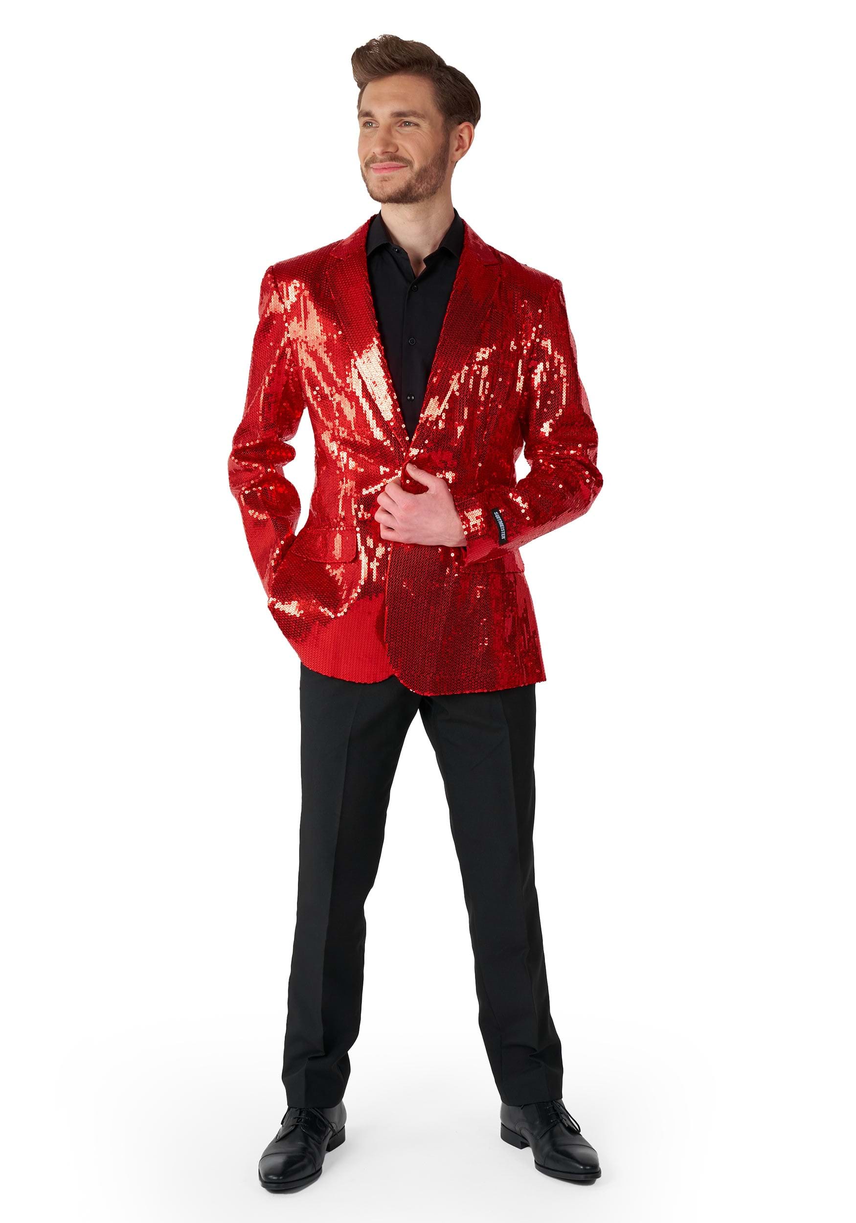 Suitmeister Sequins Red Men’s Blazer