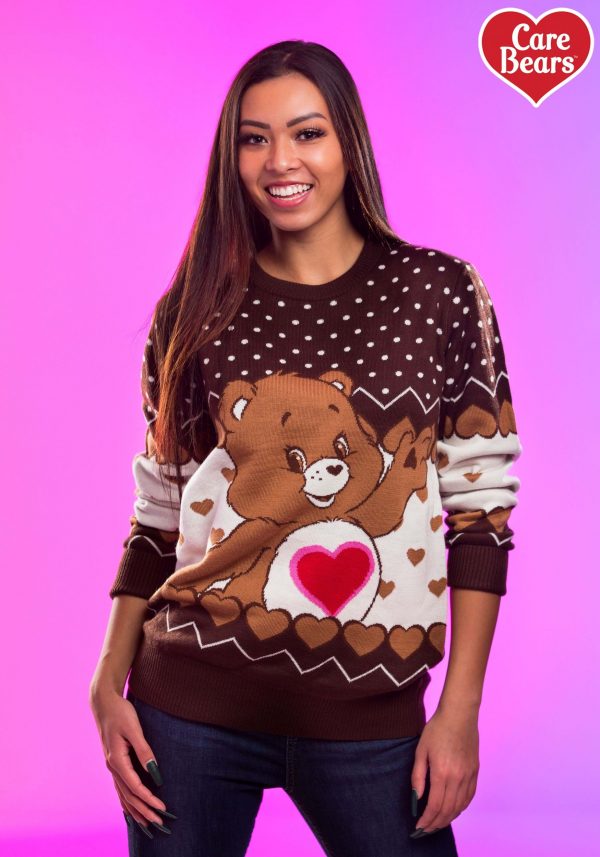 Tenderheart Bear Adult Care Bears Ugly Christmas Sweater