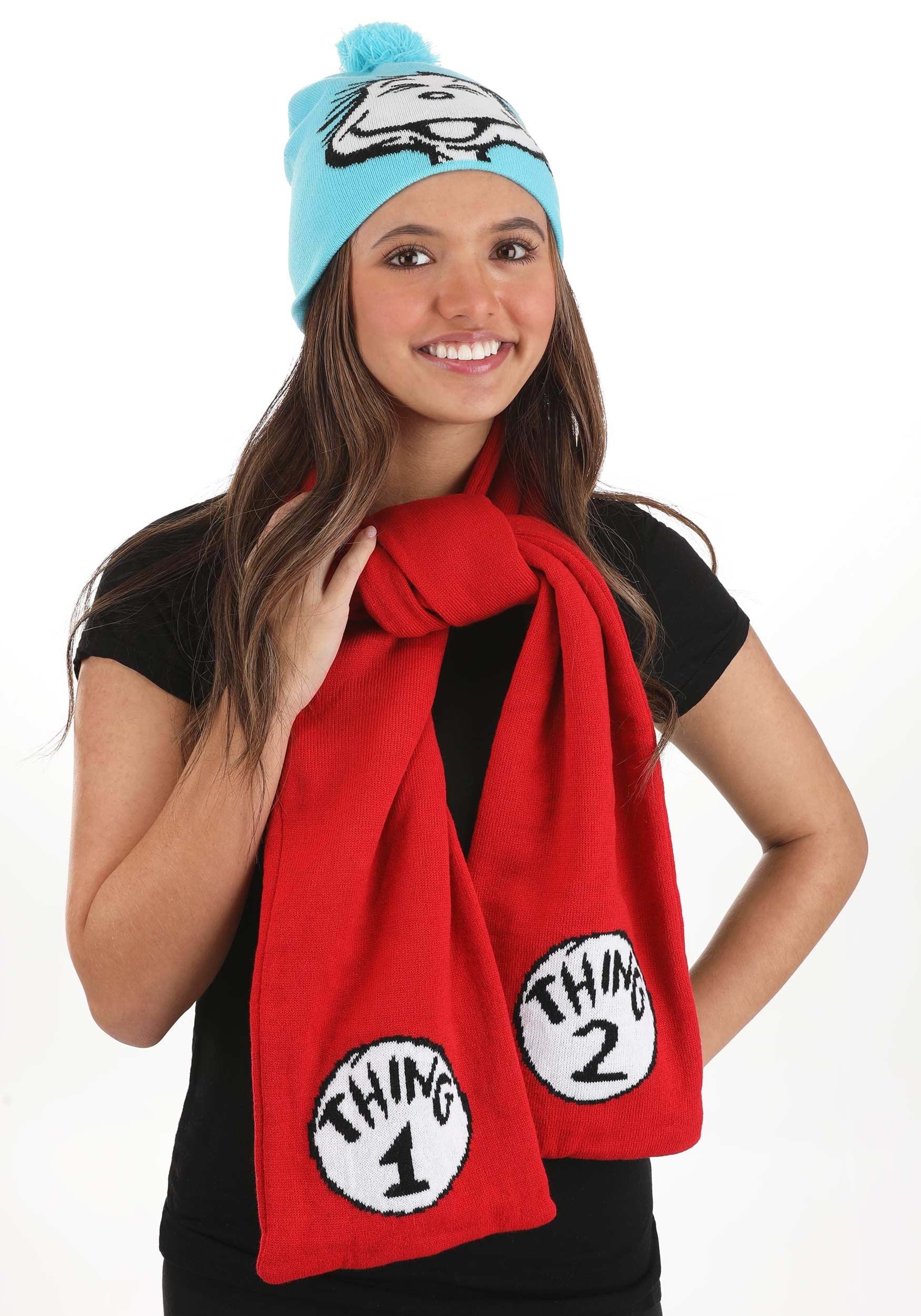 Thing 1 & 2 Adult Winter Hat & Scarf Kit