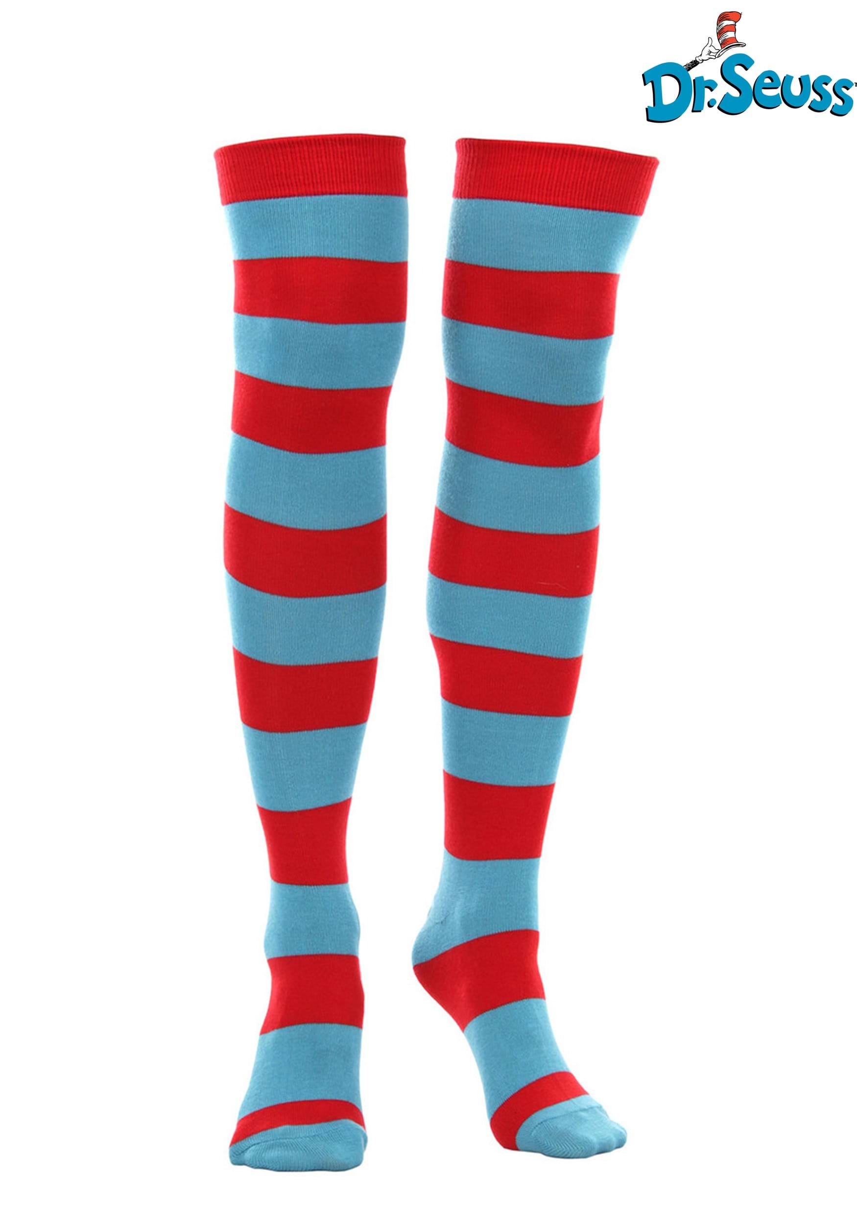 Thing 1 & Thing 2 Striped Knee High Socks