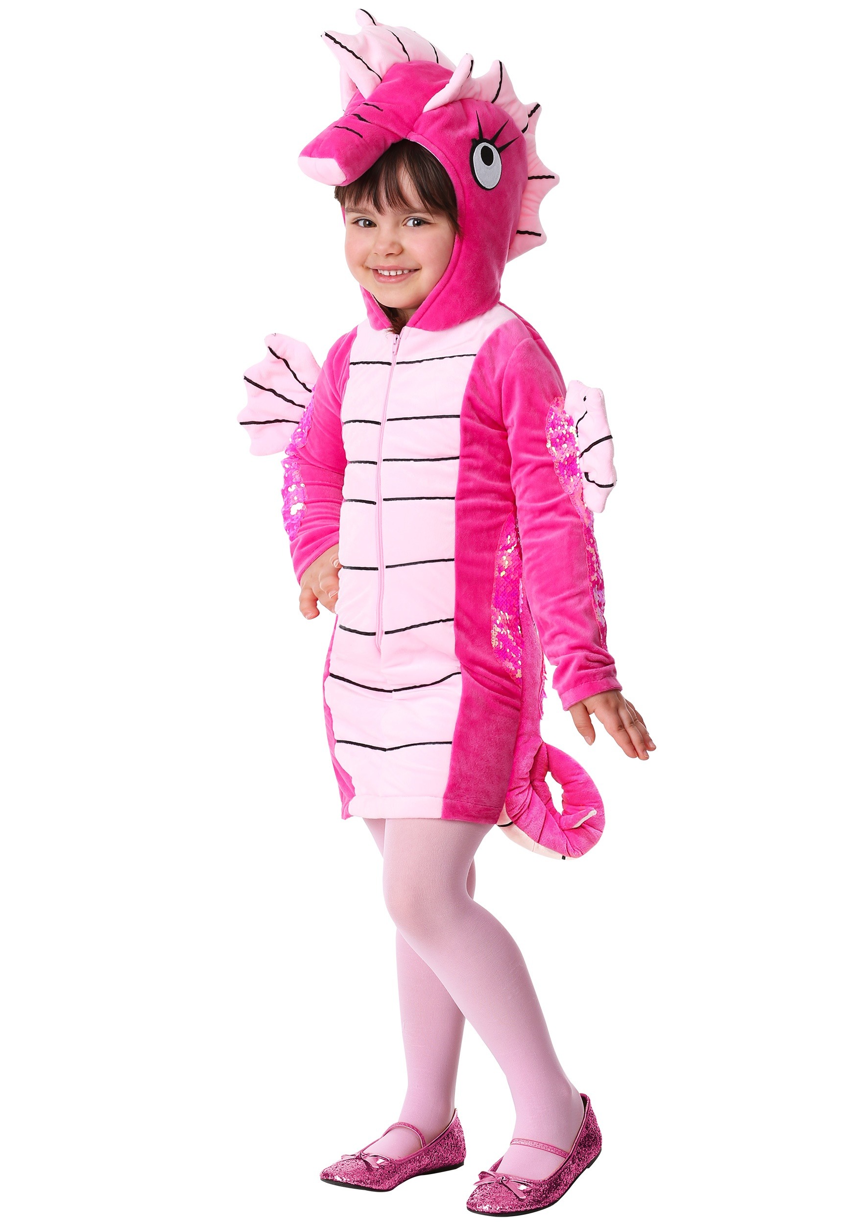 Girl's Pink Seahorse Toddler Costume