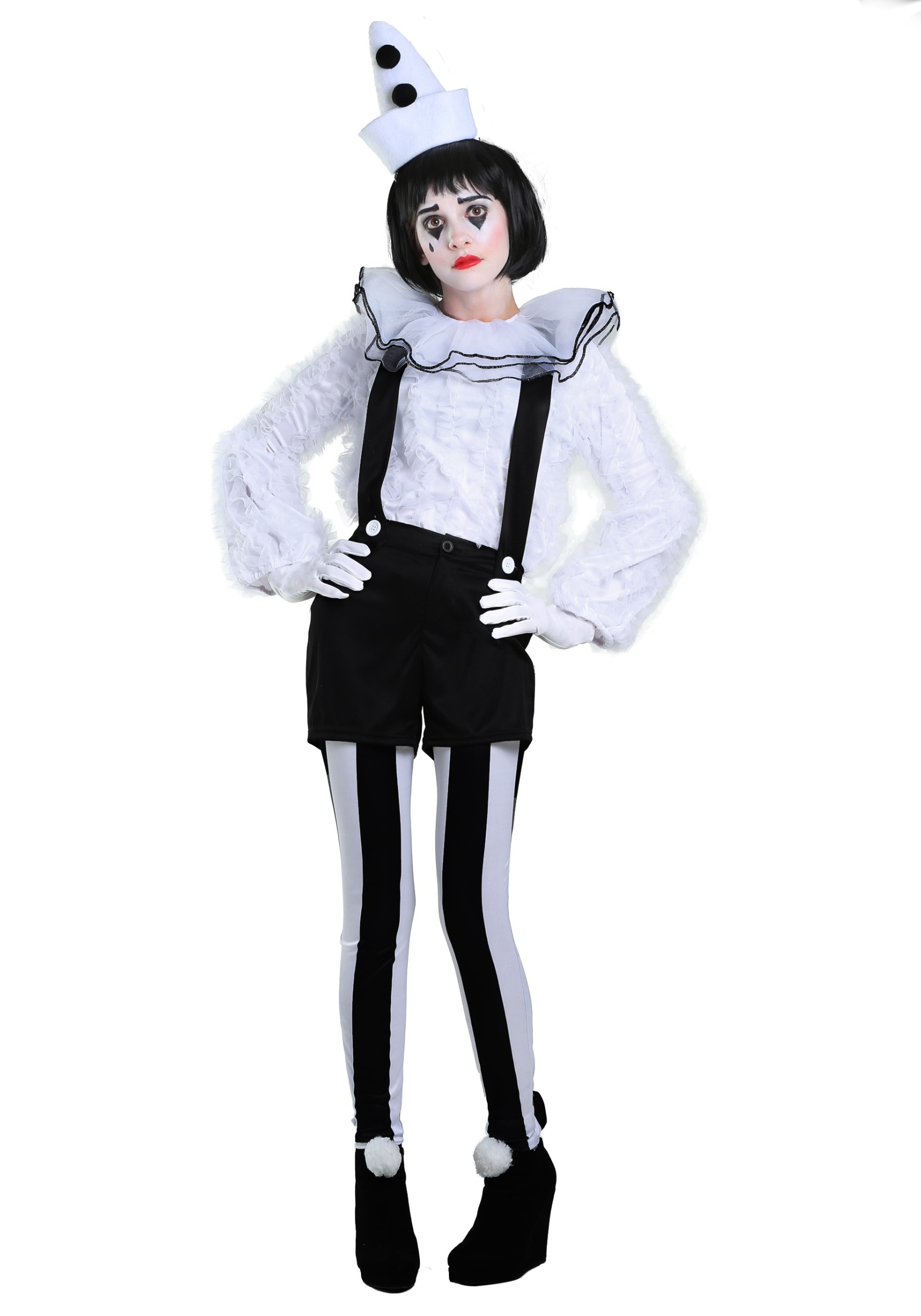 Vintage Pierrot Clown Women's Costume