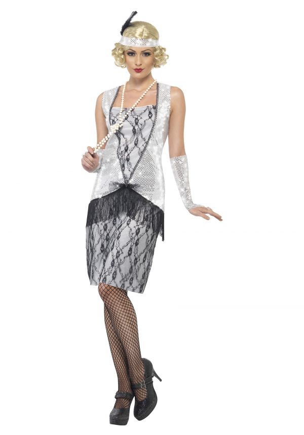 Women's 1920s Silver Flapper Costume